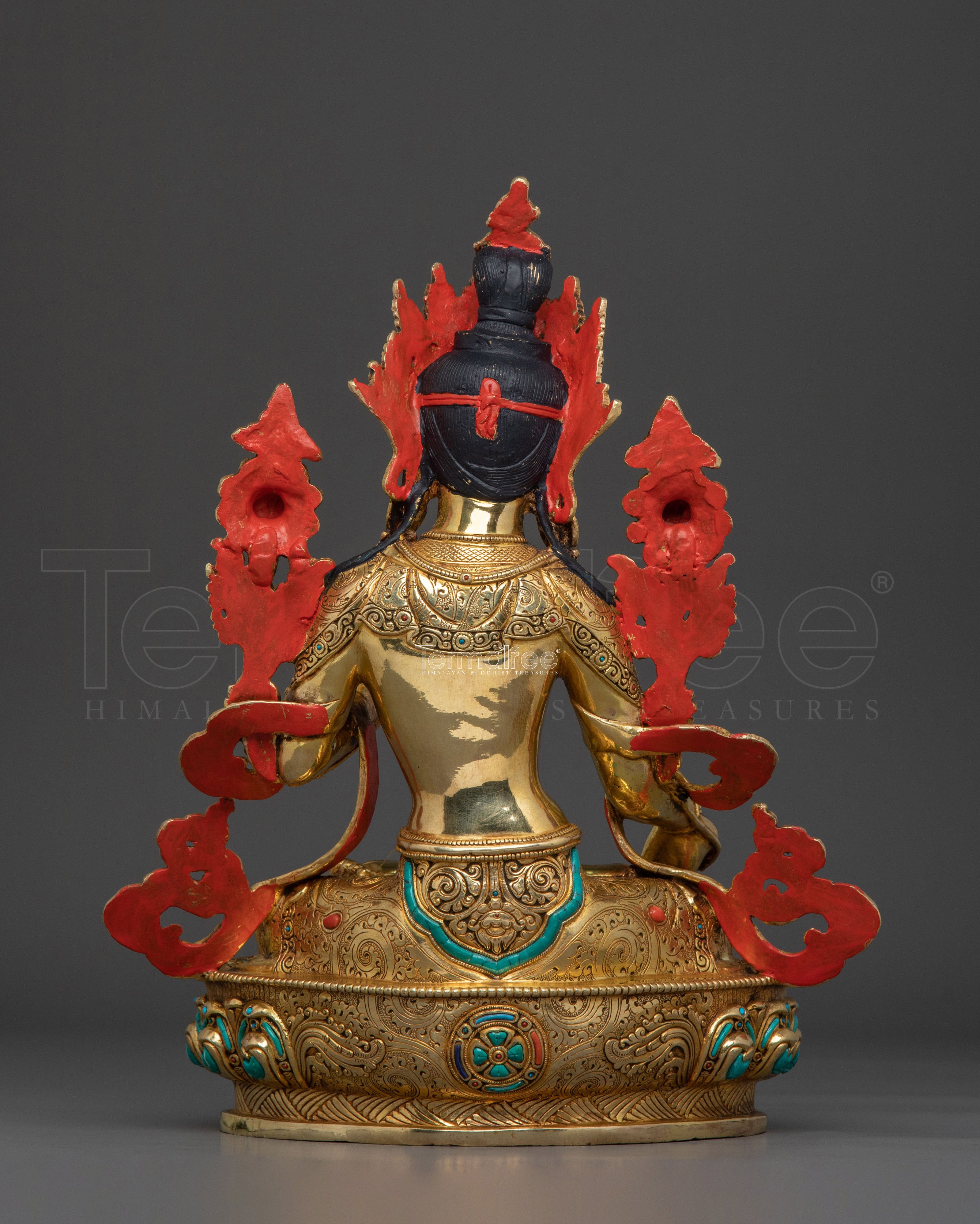White Tara Tibetan Buddhist Statue | Gold Gilded Copper Sacred Sculpture