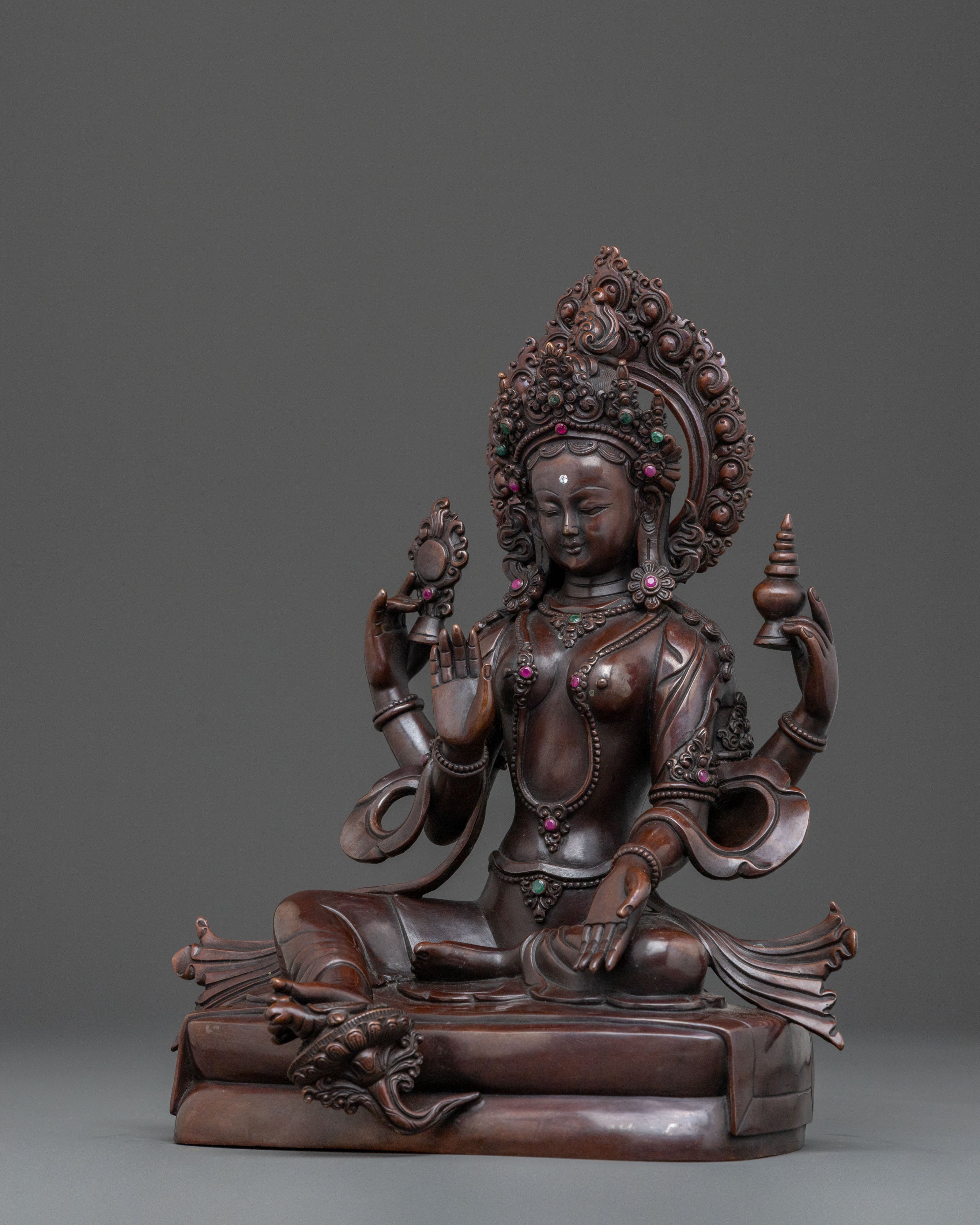 Goddess Laxmi: Handcrafted Sacred Statue