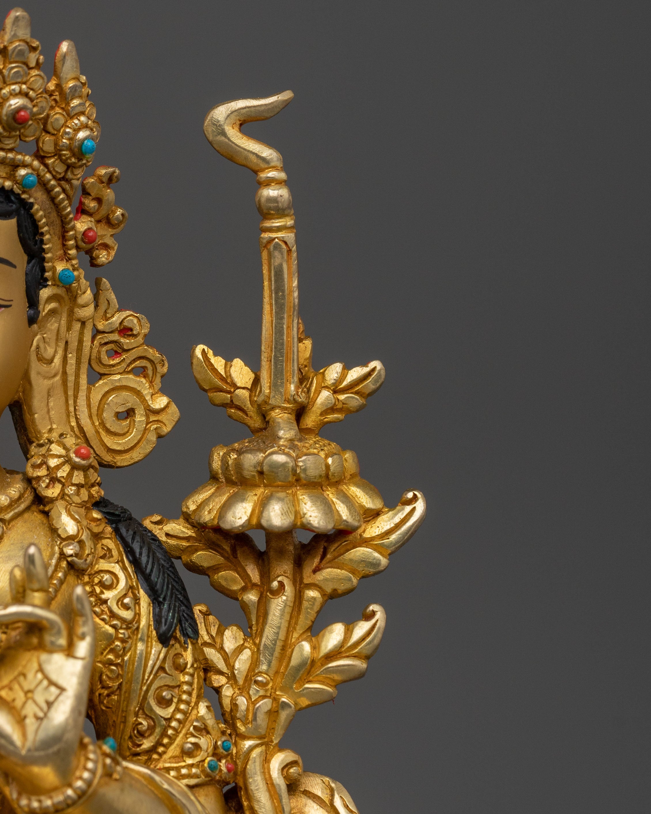 Traditional Tibetan 21 Tara Sculptures | 24K Gold Gilded Sacred Set