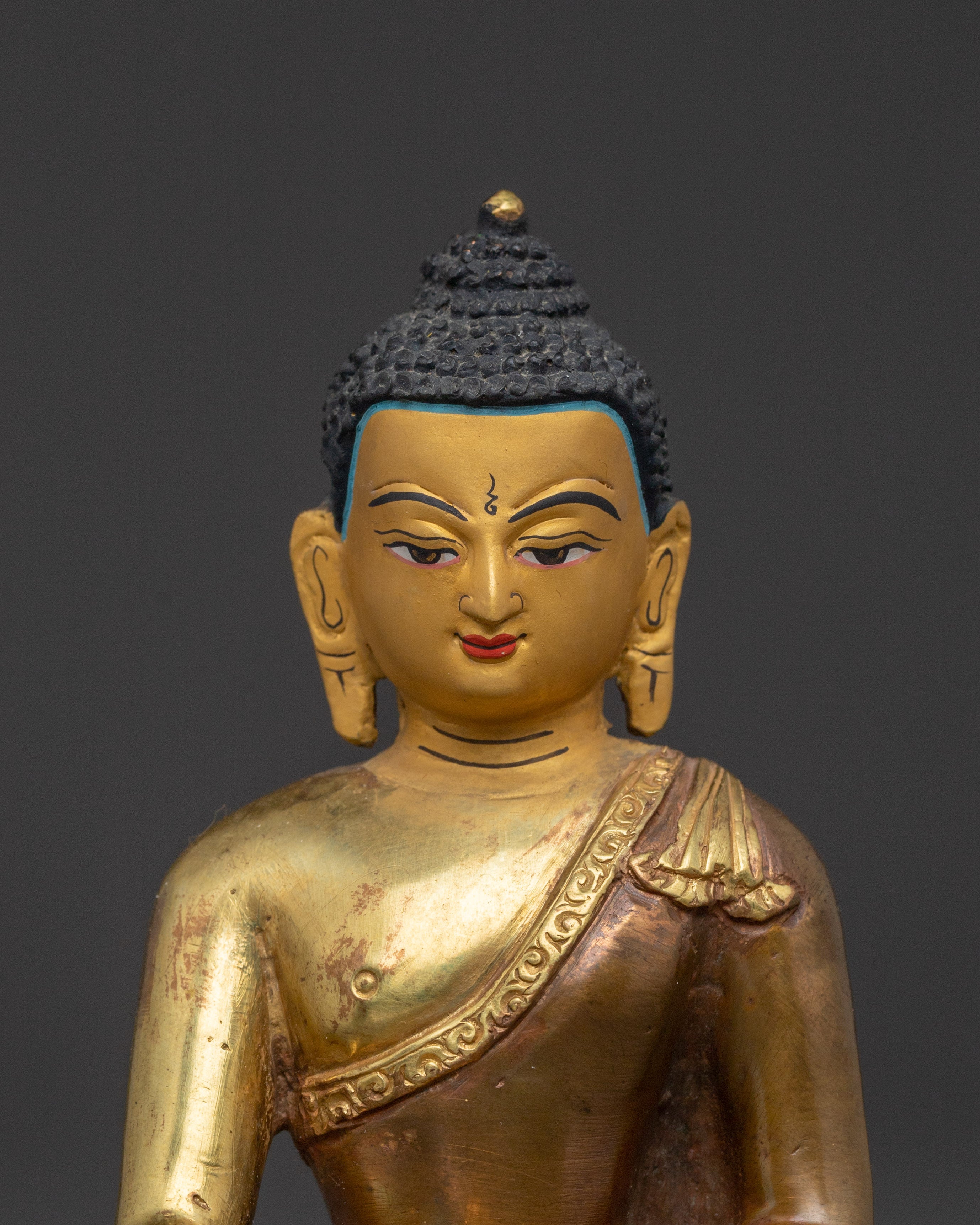 Divine Shakyamuni Buddha Statue: Half Gold Home Decor