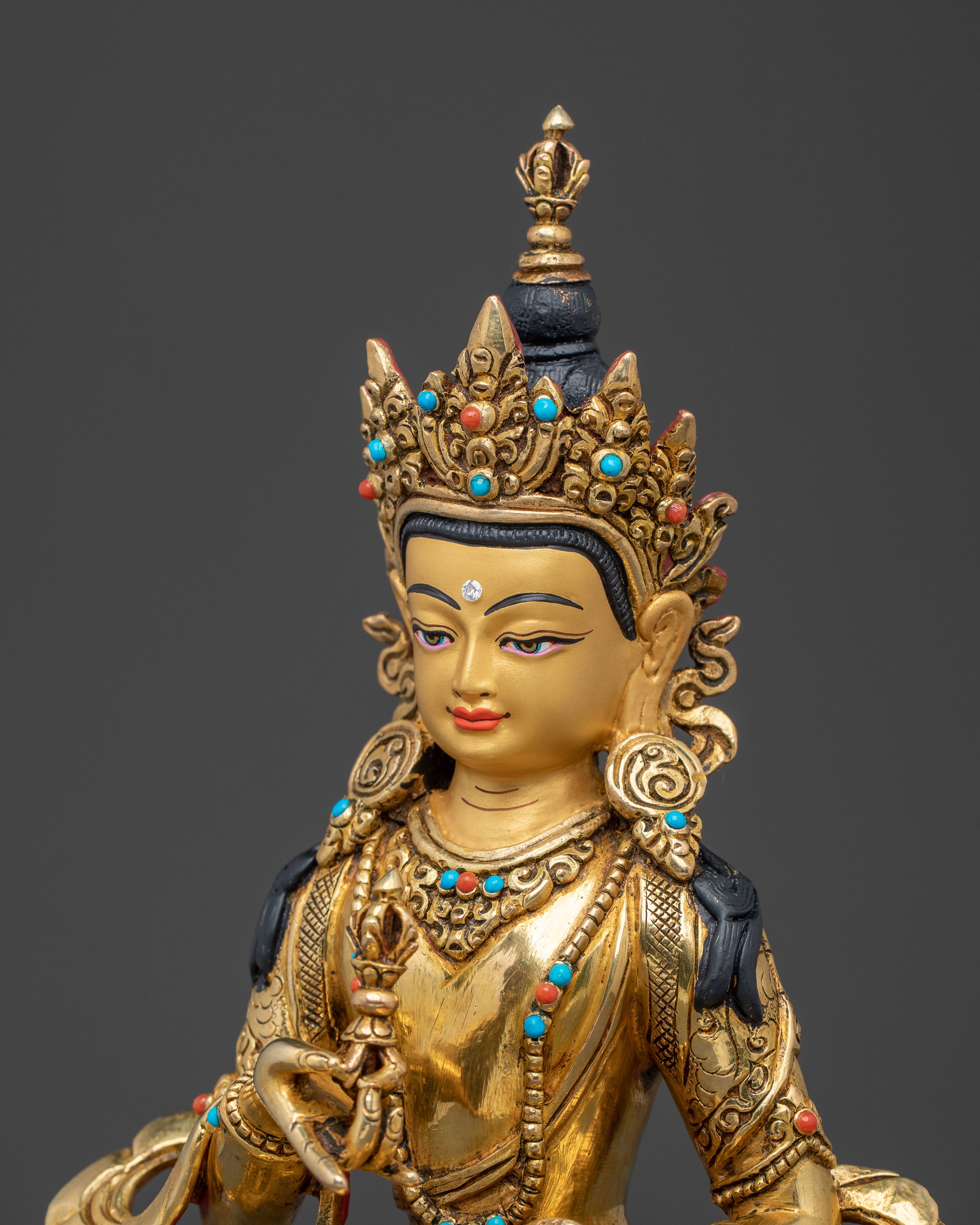 Vajrasattva Purifying Statue | 24K Gold Gilded Figure