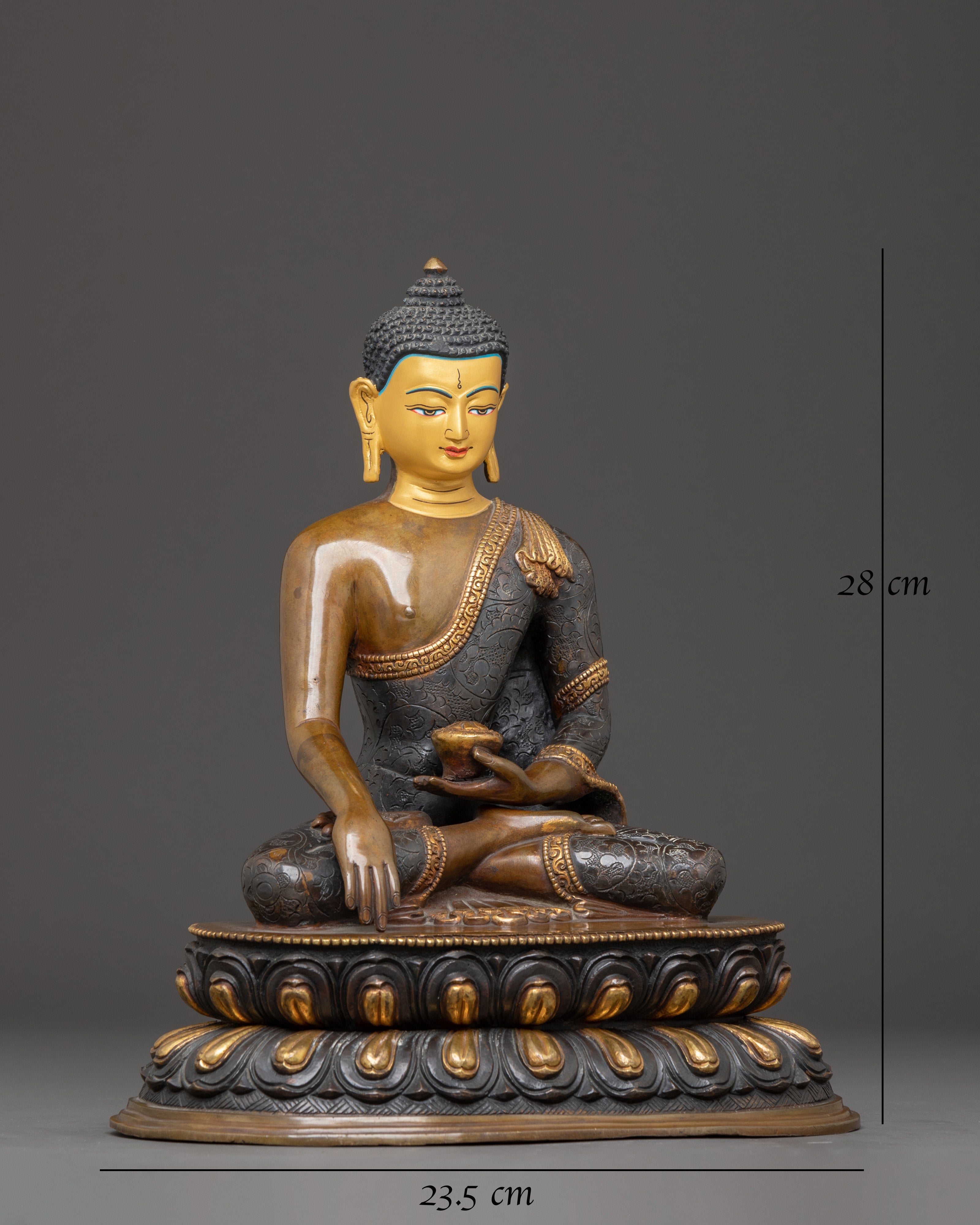Himalayan Buddha Shakyamuni Copper Statue