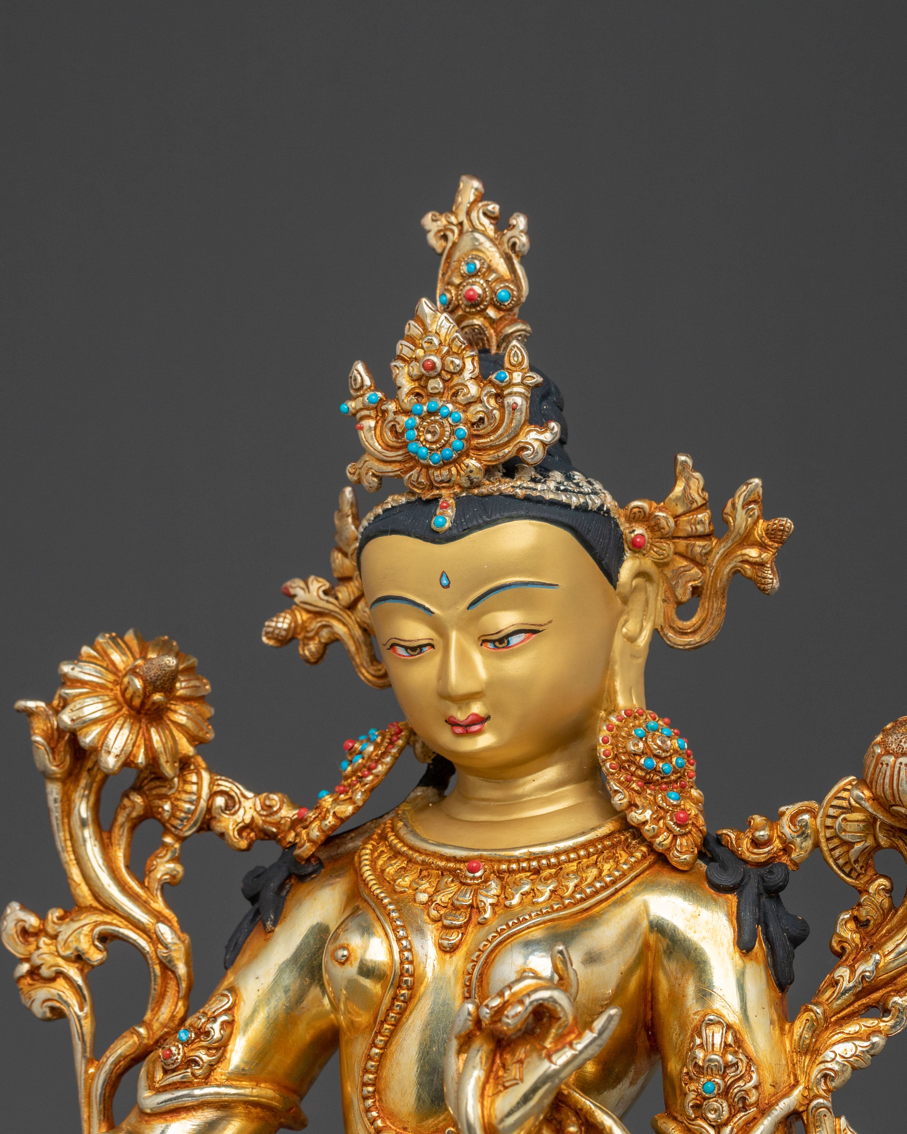 Green Tara Spiritual Statue | Female Bodhisattva