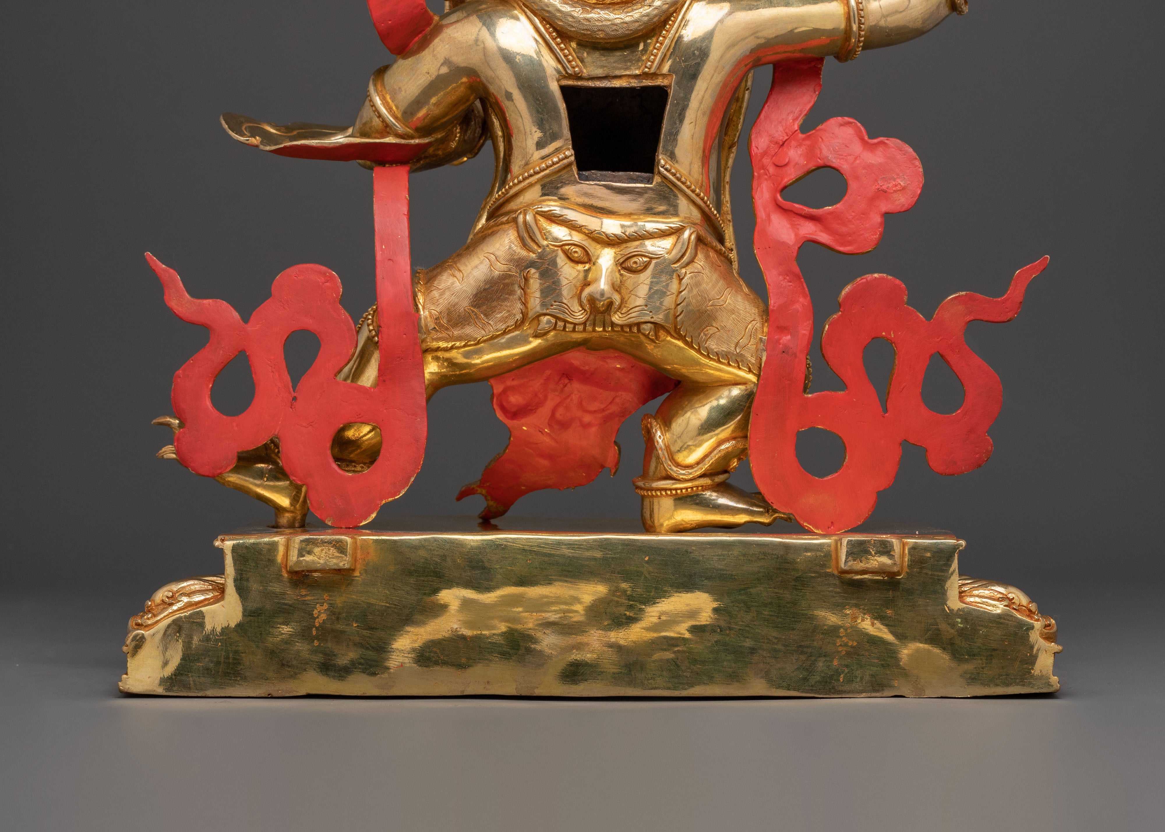 Vajrapani: Electrifying 24K Gold Gilded Sculpture