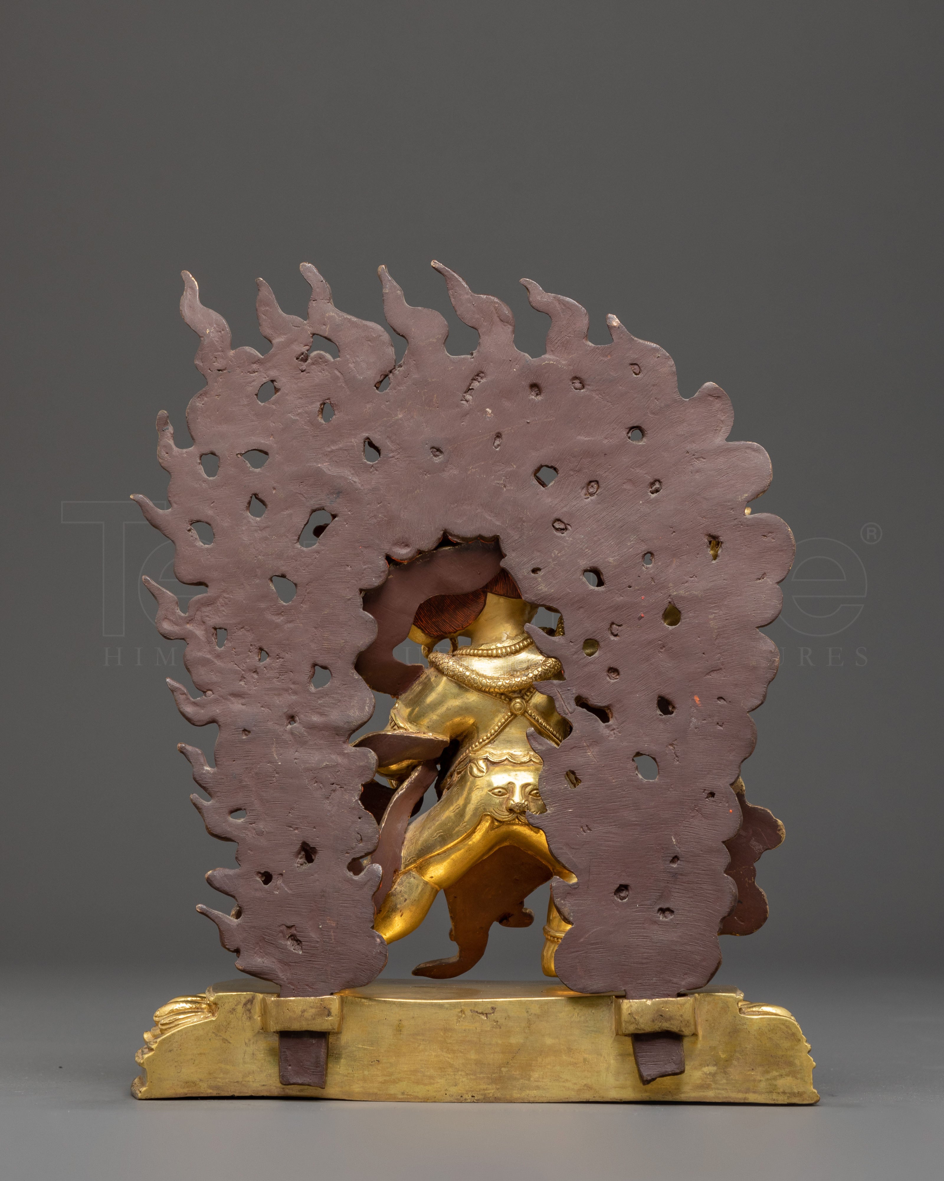 Golden Vajrapani Handmade Statue of Protection | Fierce Guardian
