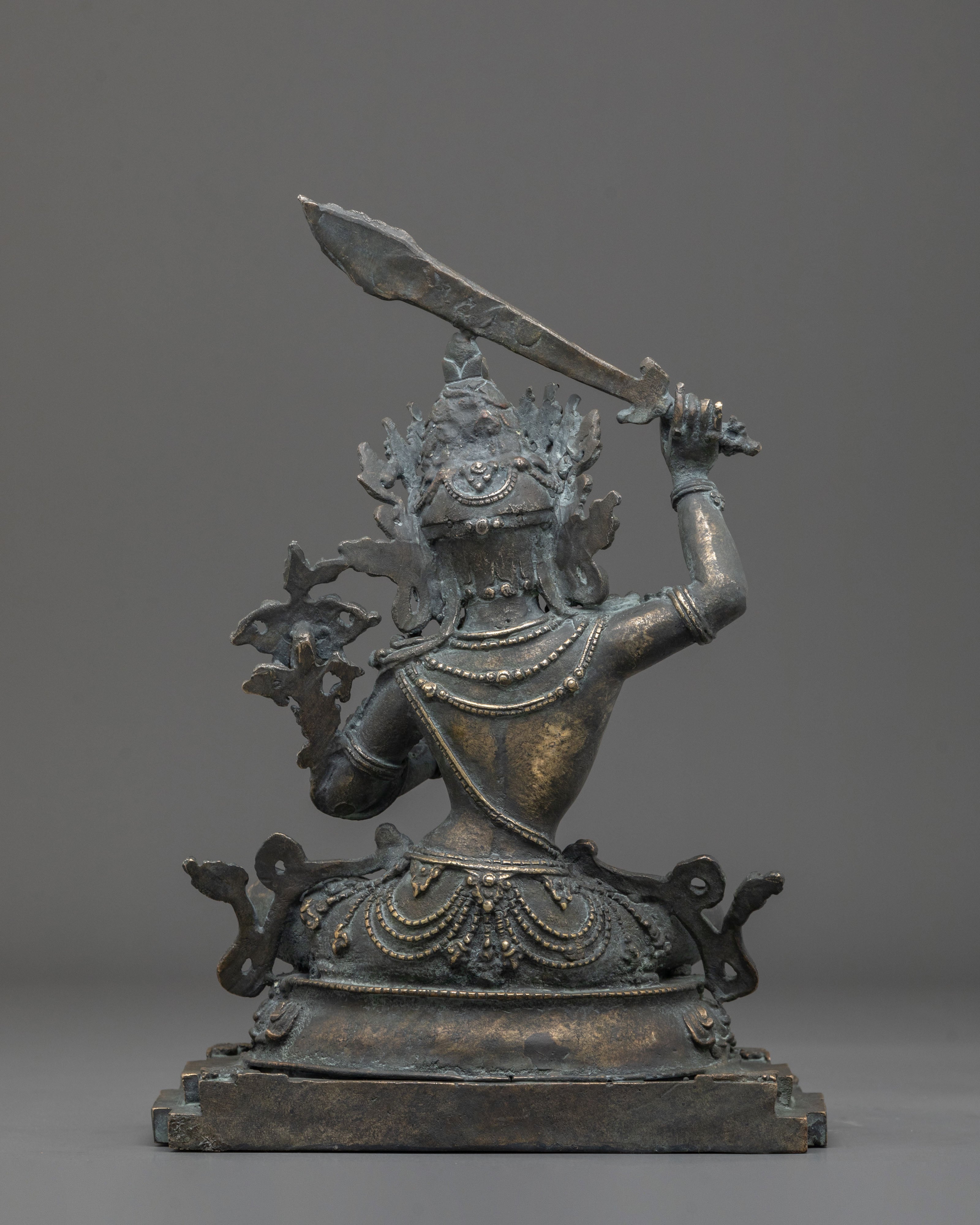 Tibetan Deity Manjushri Copper Statue | Home Decor