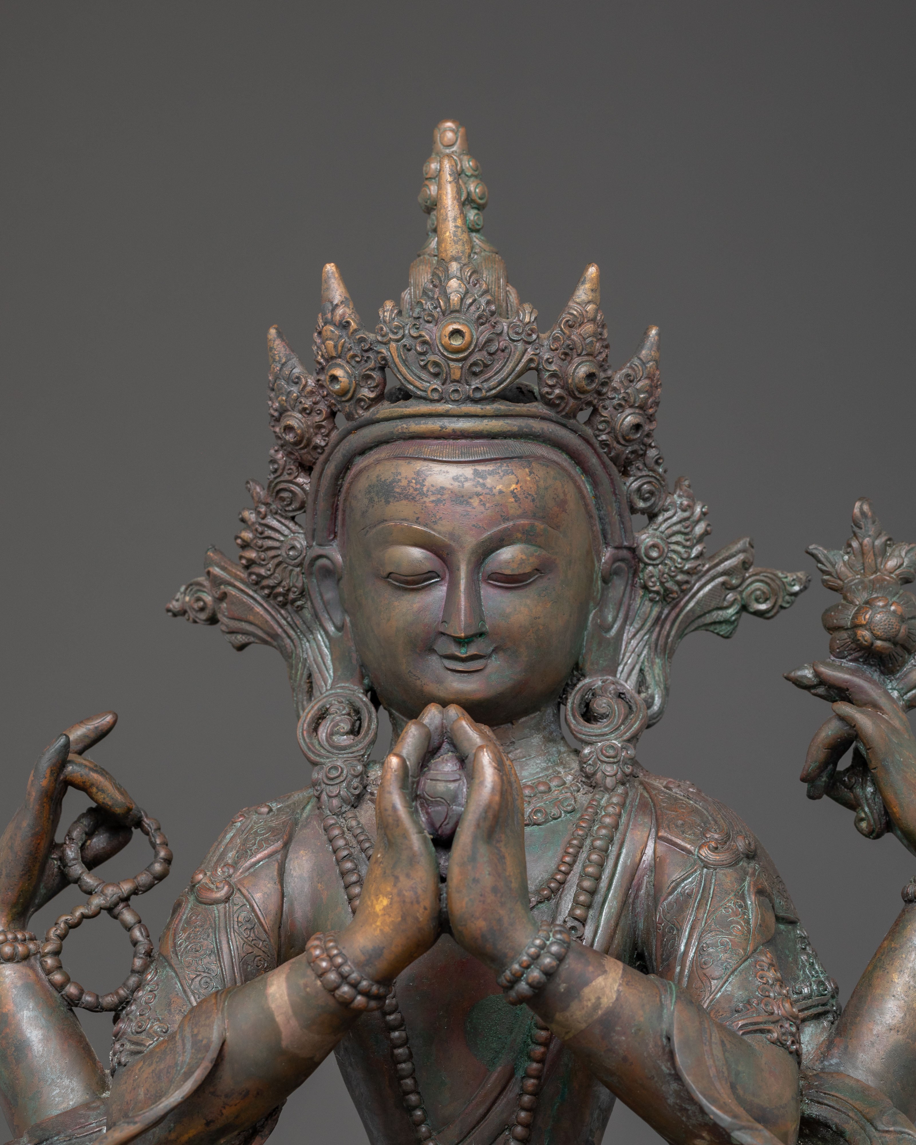 Handmade Chenrezig Statue of Wisdom | Bodhisattva Avalokiteshvara Sculpture