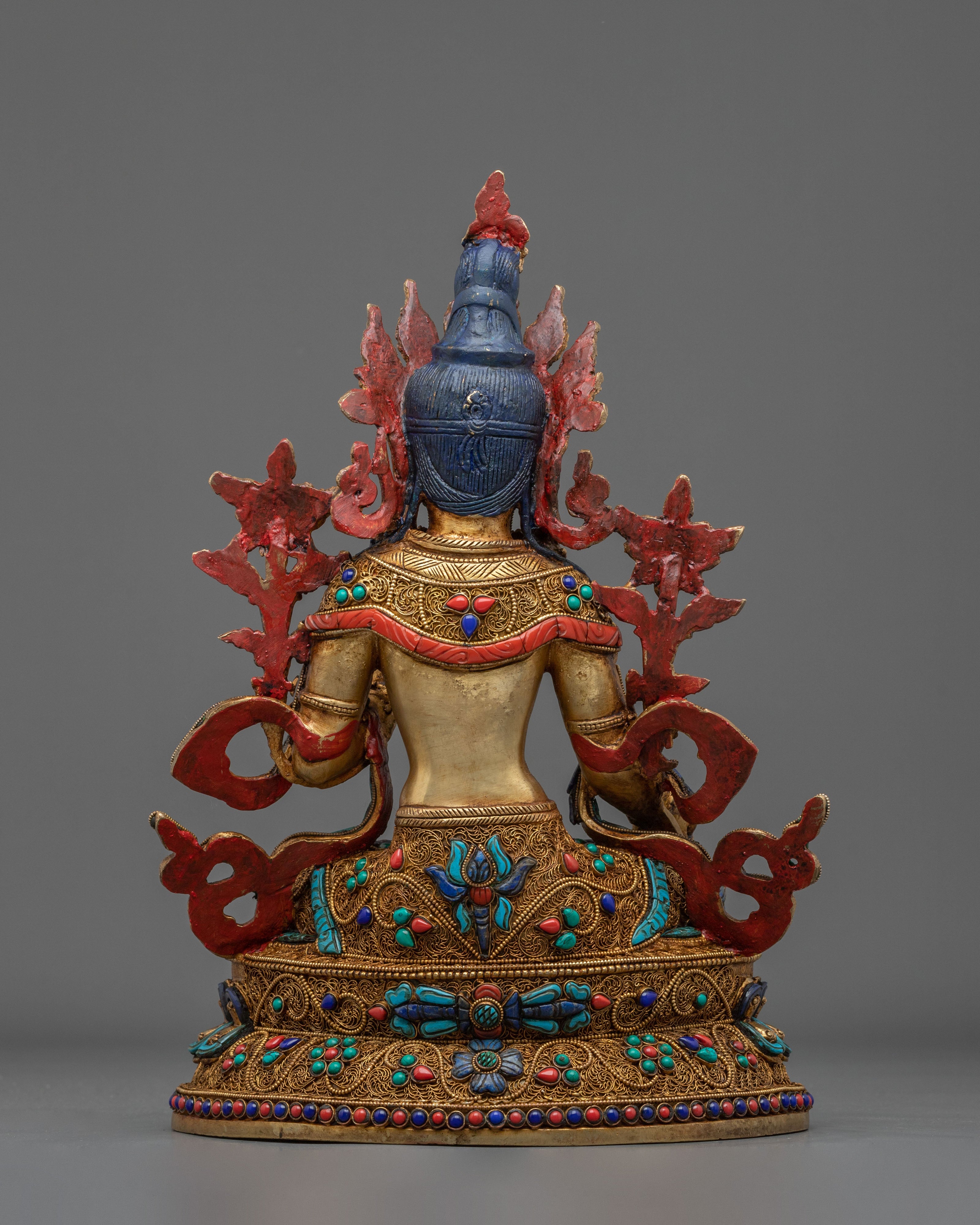White Tara Gold & Acrylic Painted Statue | Home Decor