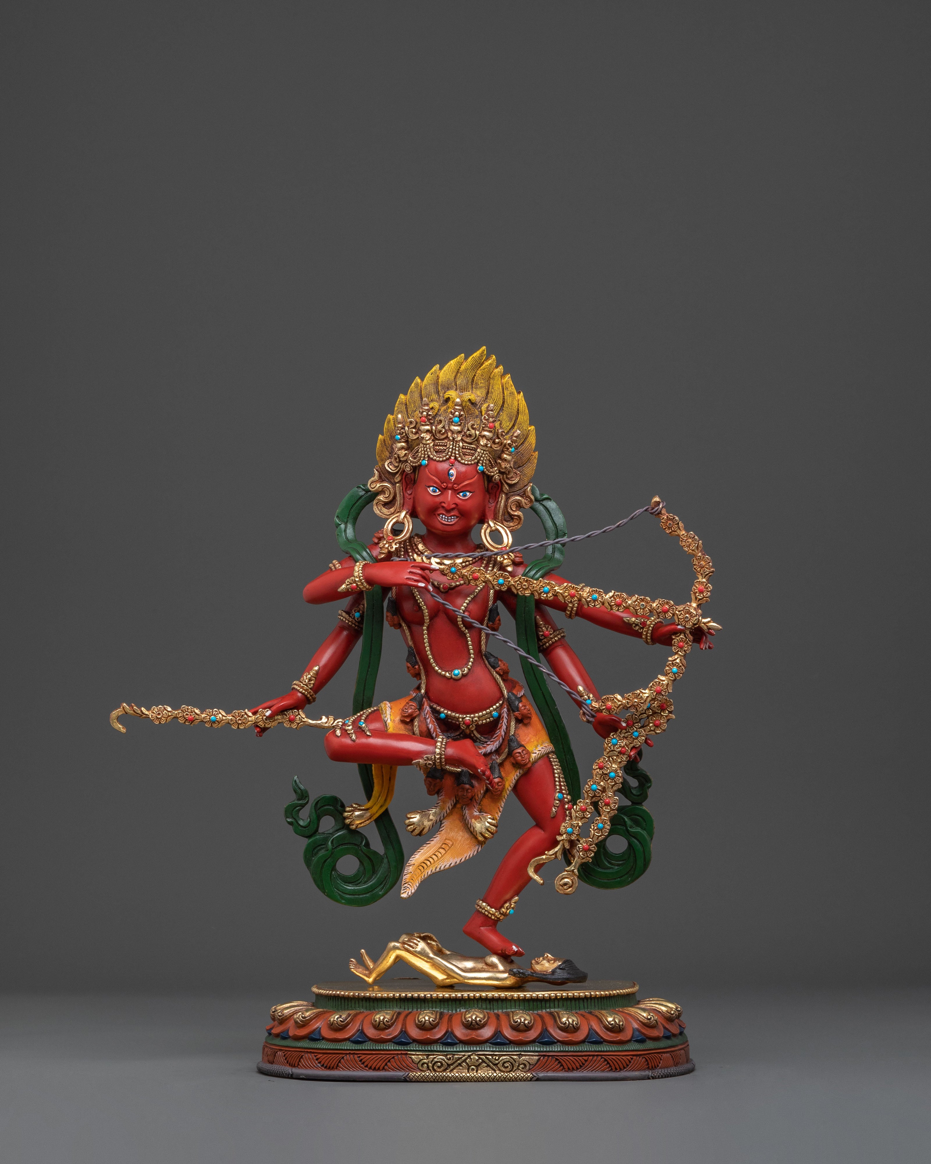 Red Tara: Kurukulla | 24K Gold Gilded Traditional Figure