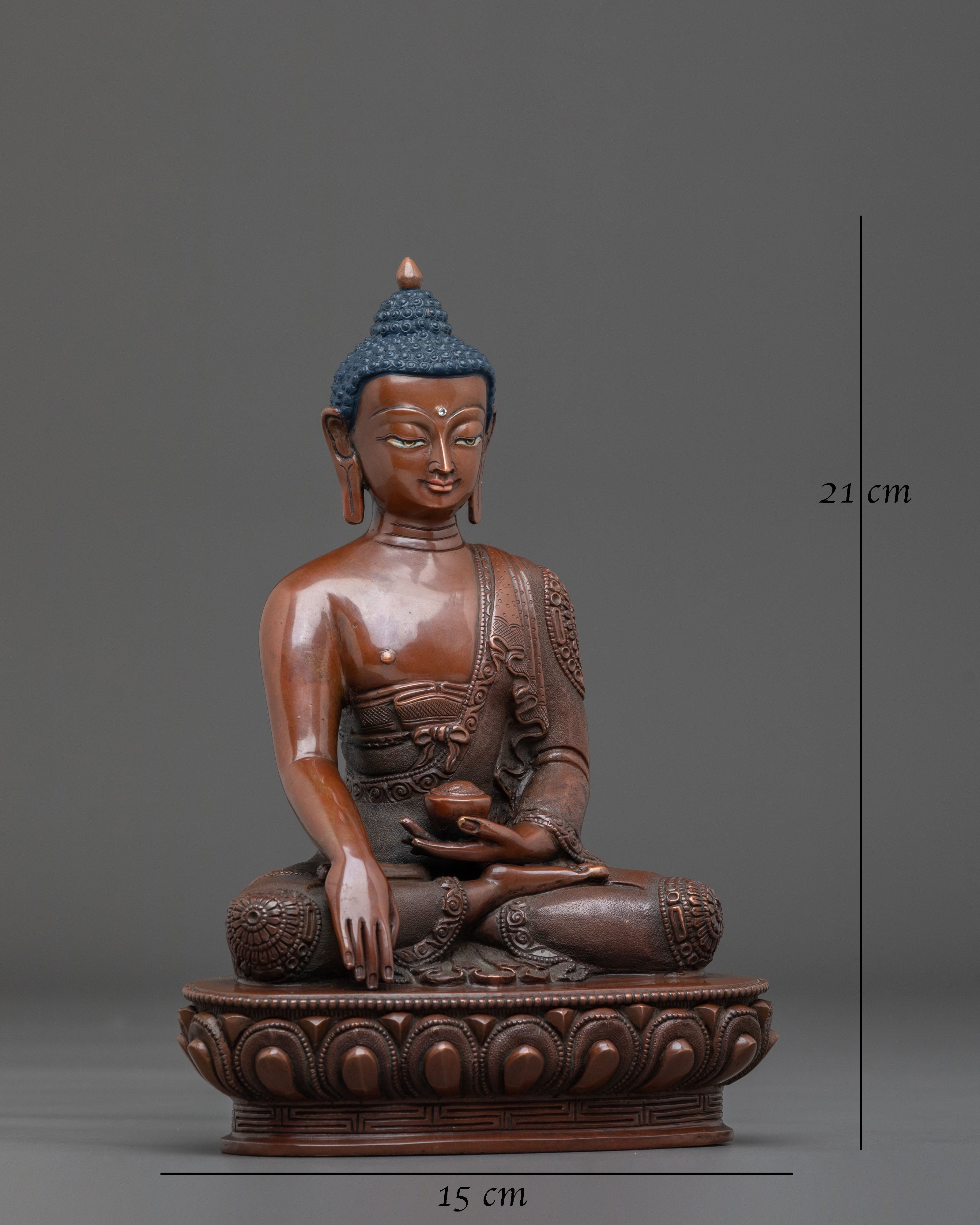 Shakyamuni Buddha Statue | Oxidized Figurine with Acrylic Painting