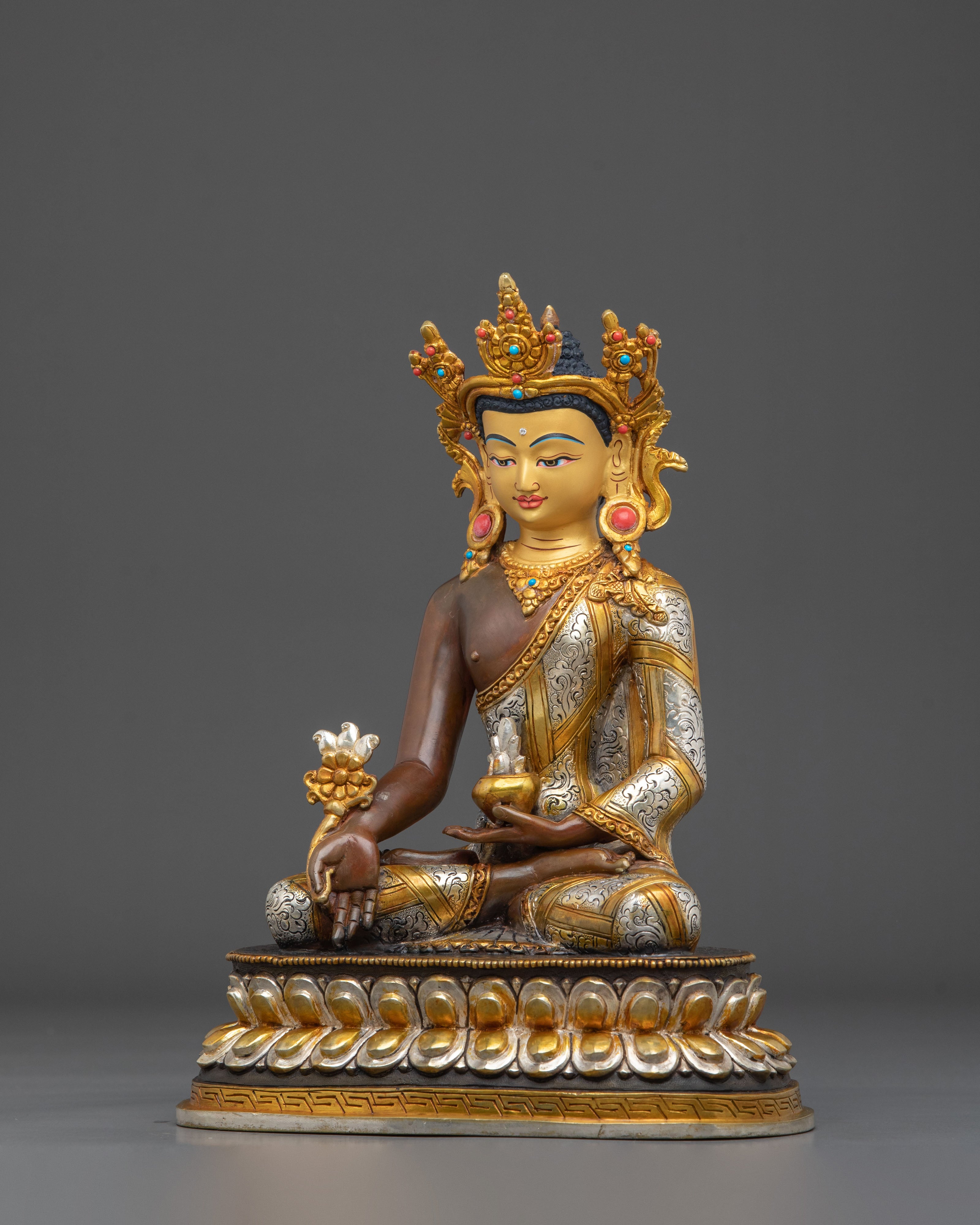 Medicine Buddha Statue | Hand-Gilded Serenity