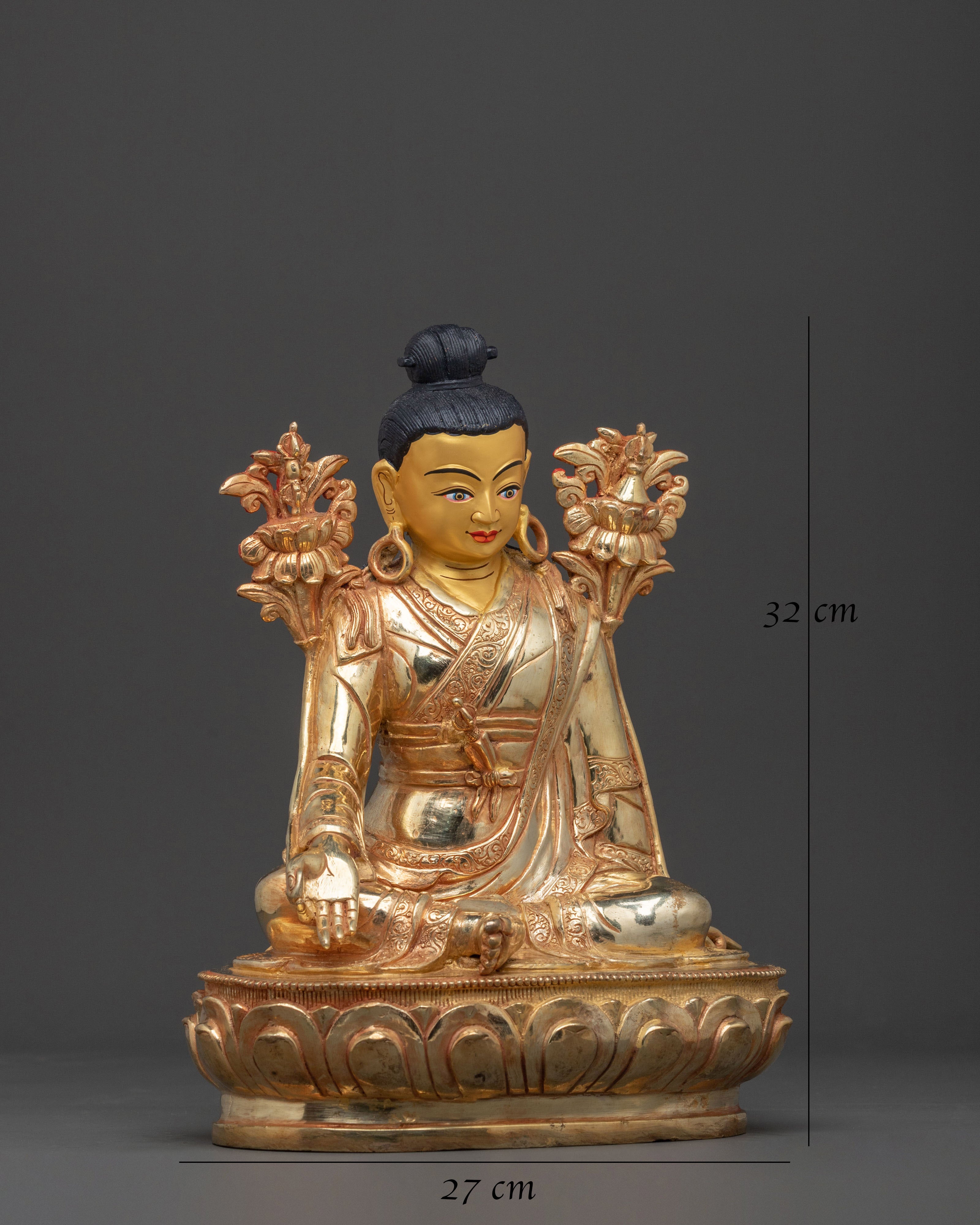 Jigme Lingpa Statue | Handmade Himalayan Altar Decor Sculpture
