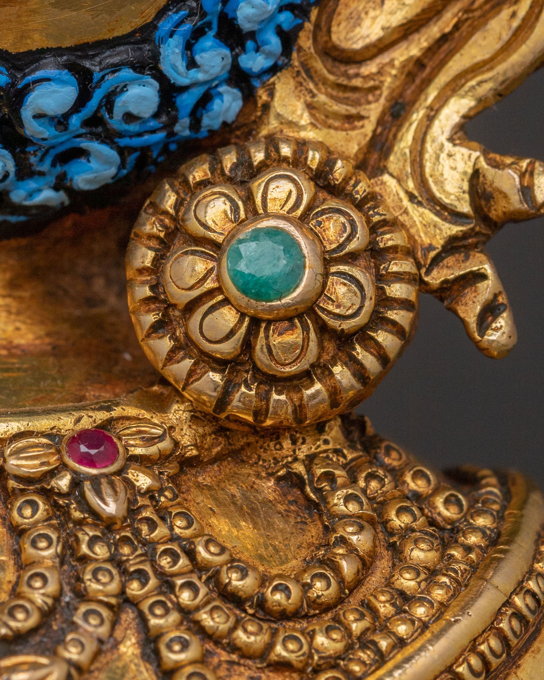 Virupa Golden Statue: Radiant Mahasiddha Sculpture