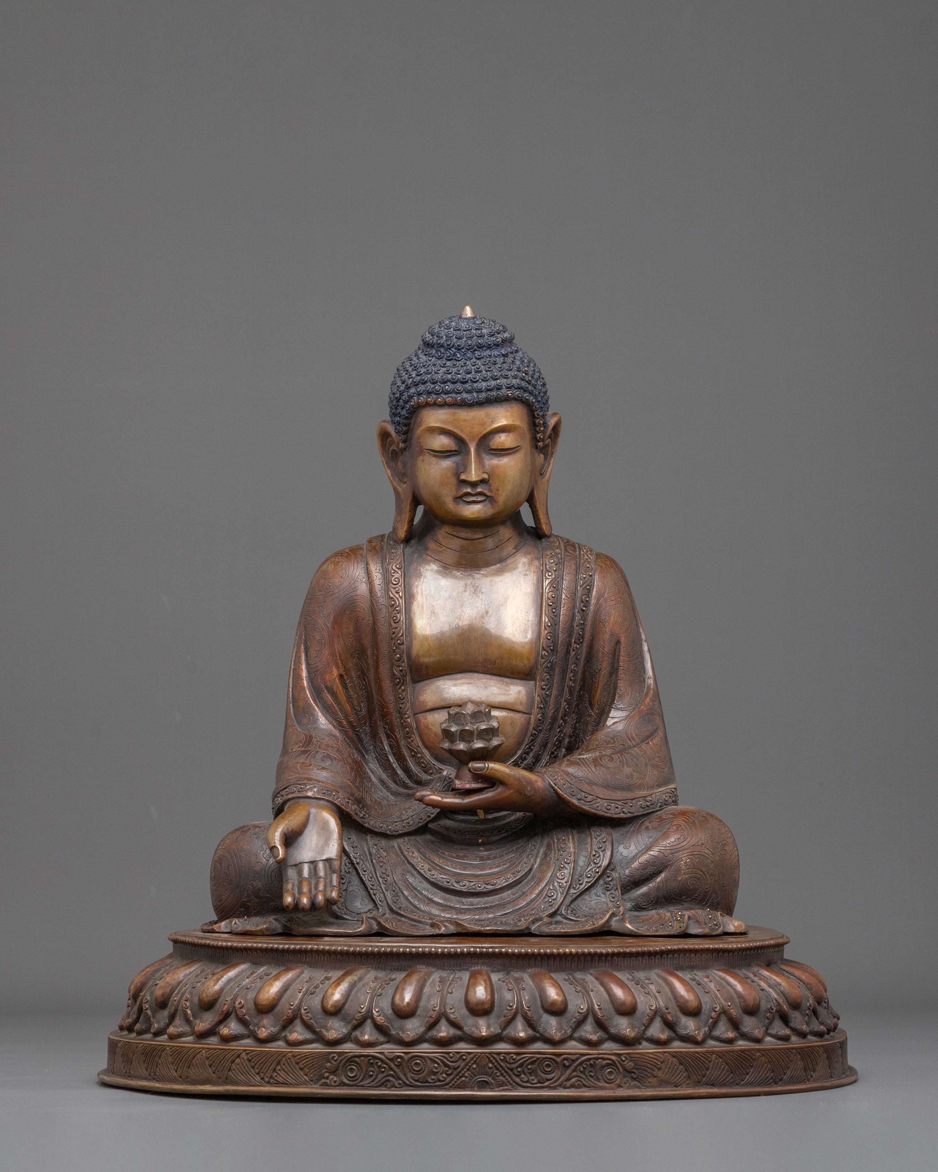 Siddhartha Gautama Handmade Statue | Oxidized Copper Sculpture