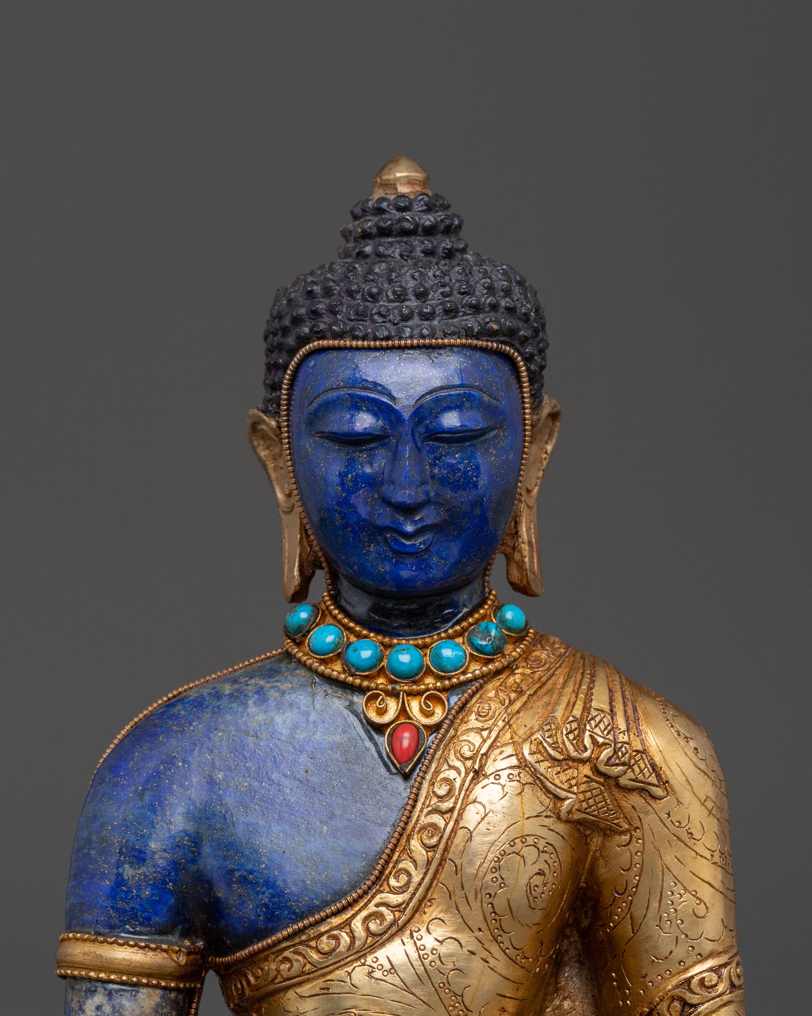 Medicine Buddha Acrylic Painted Statue | Buddhist Decor