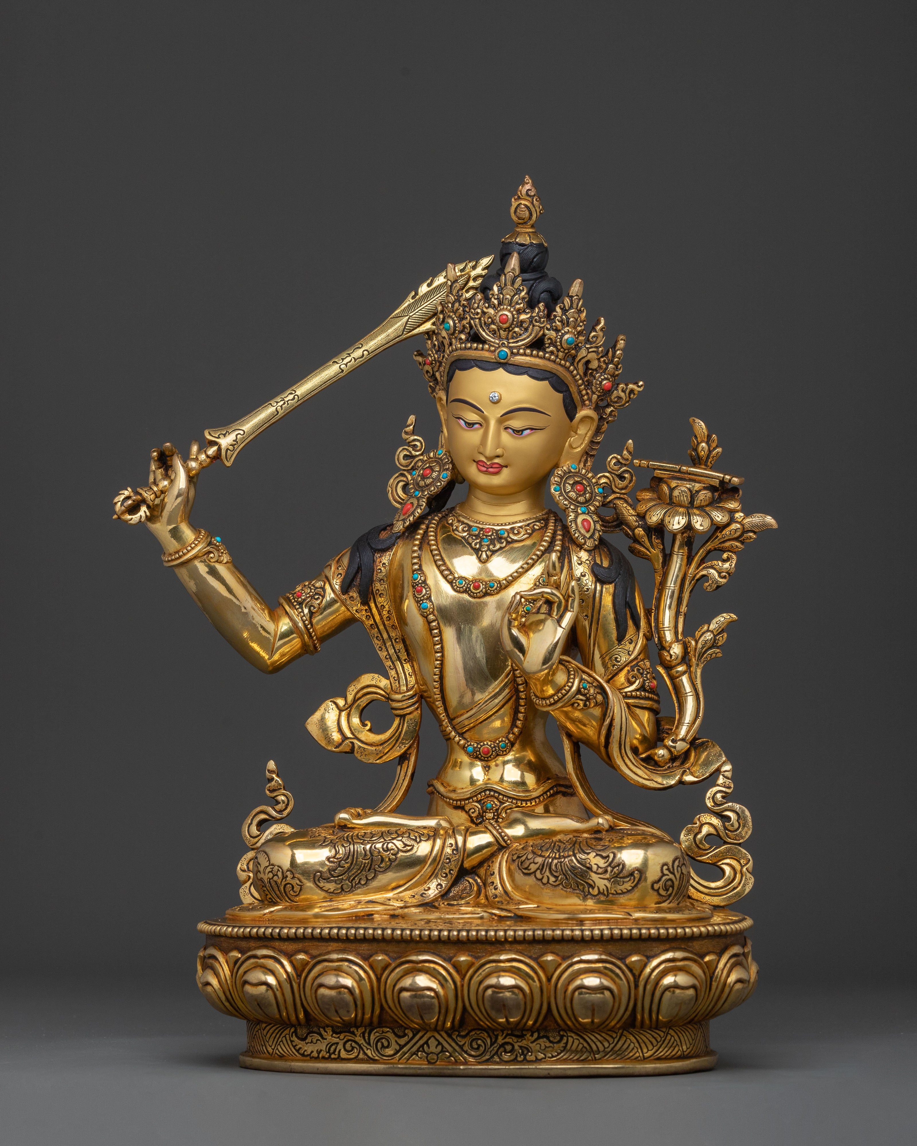 Sacred Manjushri Statue | Wisdom Figurine