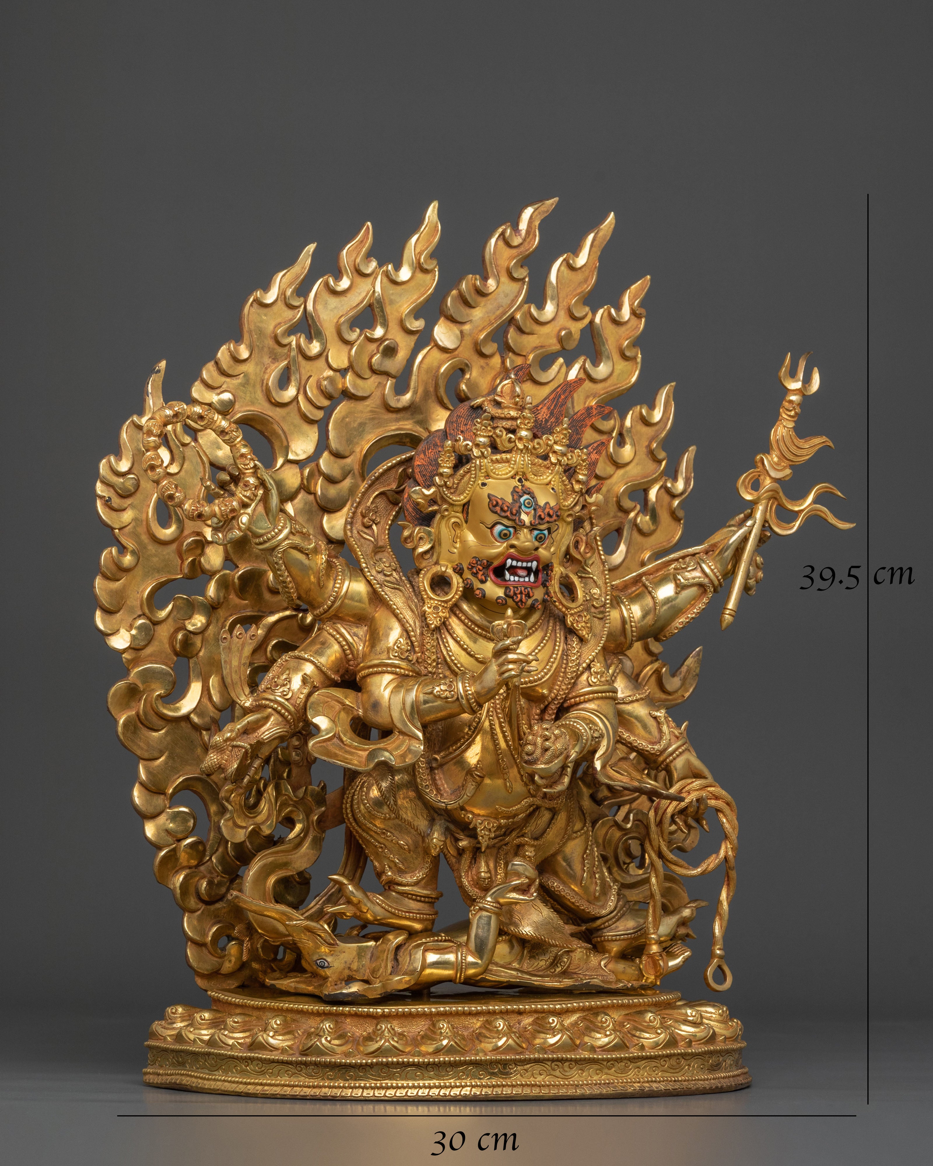 Six-Armed Mahakala Dharma Protector Statue | Wrathful Buddhist Guardian
