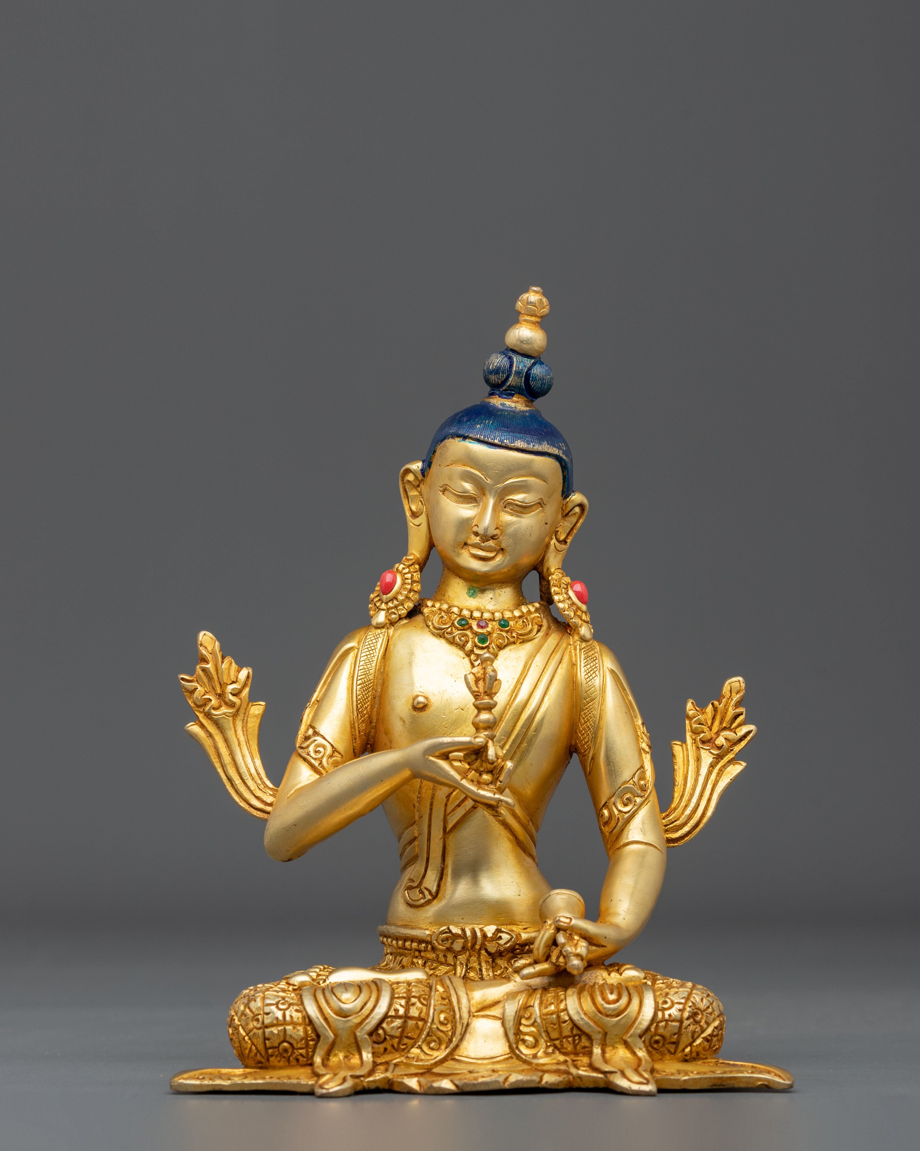 Six Bodhisattva Meditation Statue Set | 24K Gold Gilded Copper Sculptures