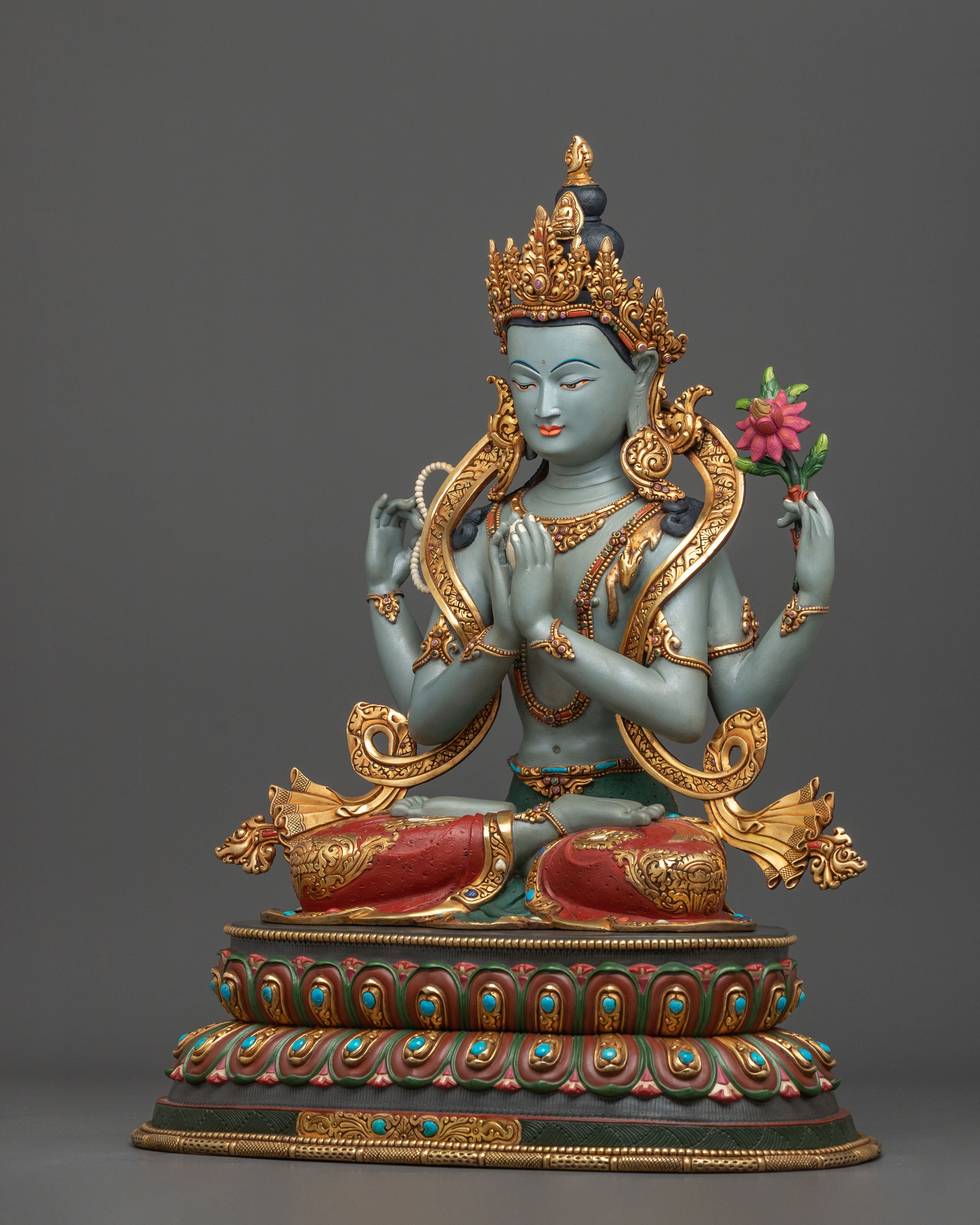 Chenrezig "Avalokiteshvara" Statue | Tibetan Buddhist Figurine