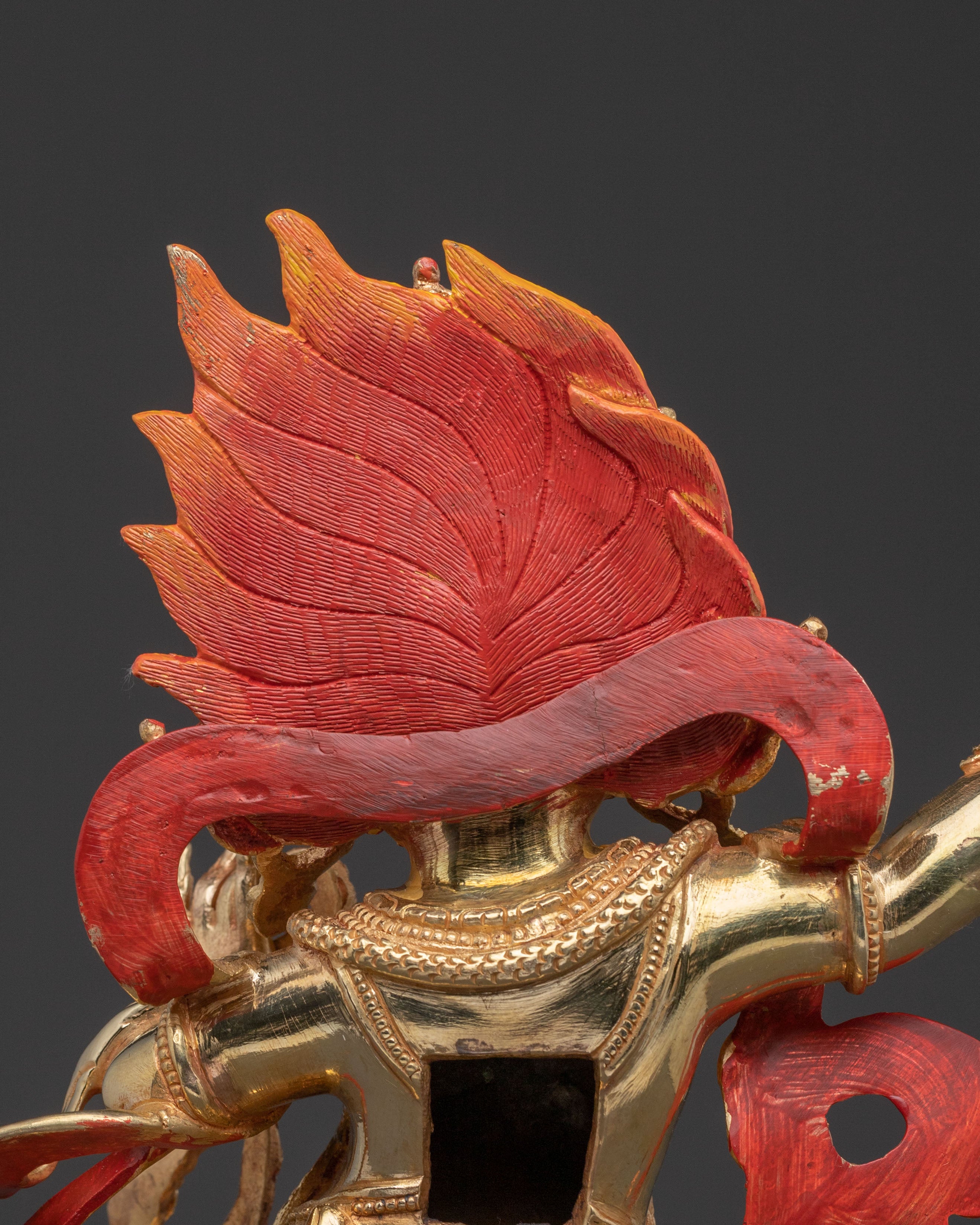 Vajrapani: Hand-Gilded Copper Statue