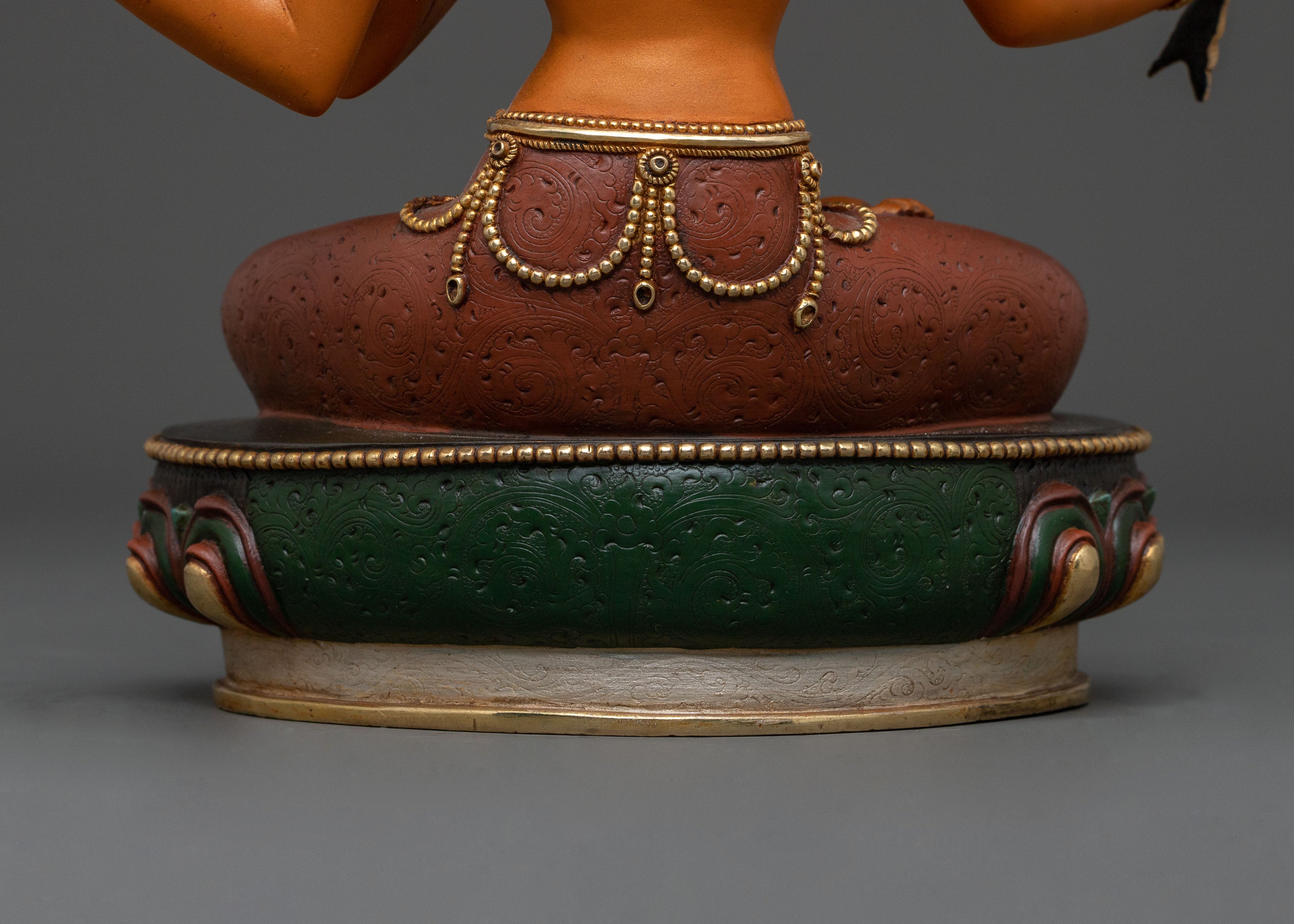 Handcrafted Maha Manjushri Statue: Divine Form