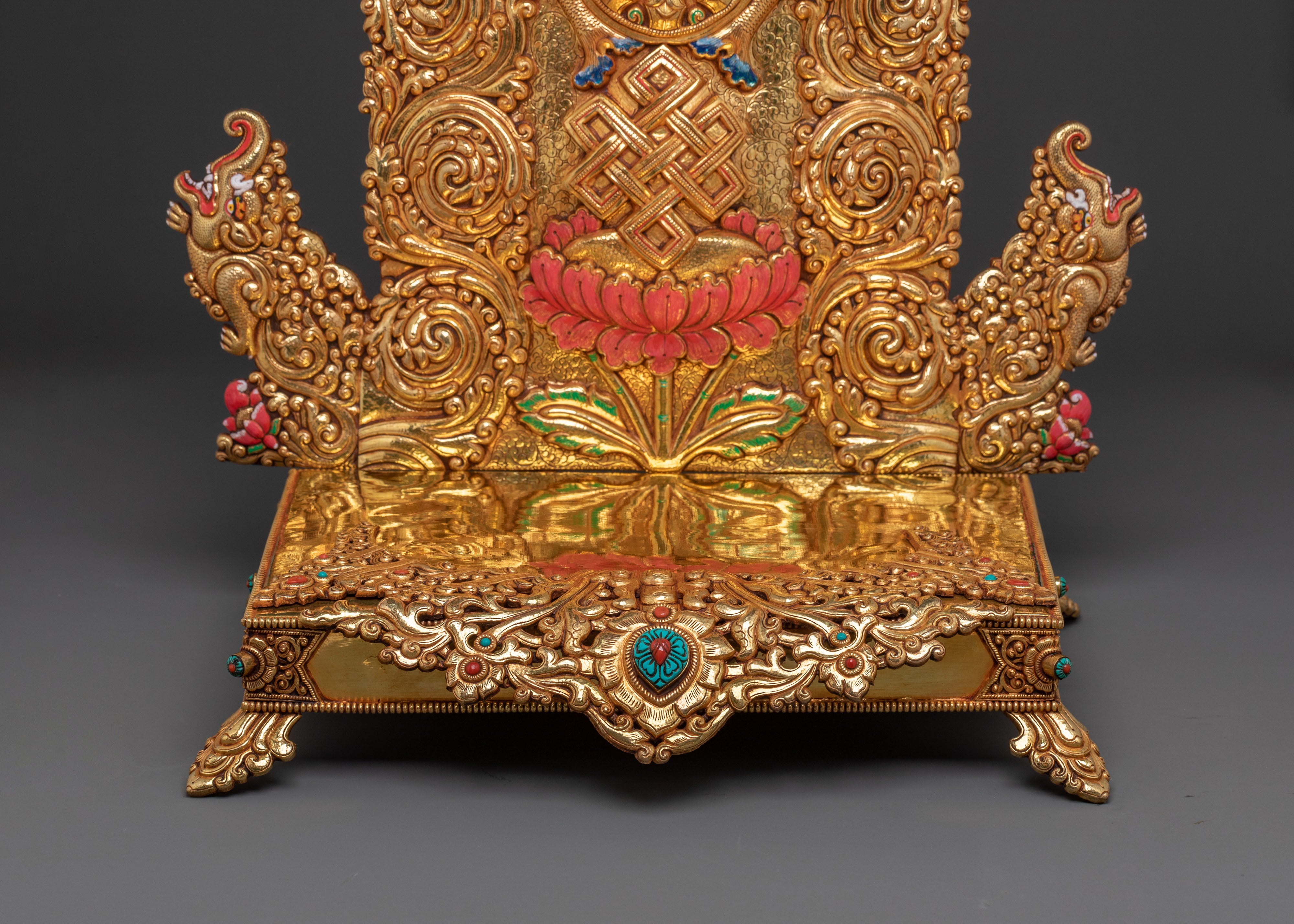 Golden Buddhist Throne: Home Decor