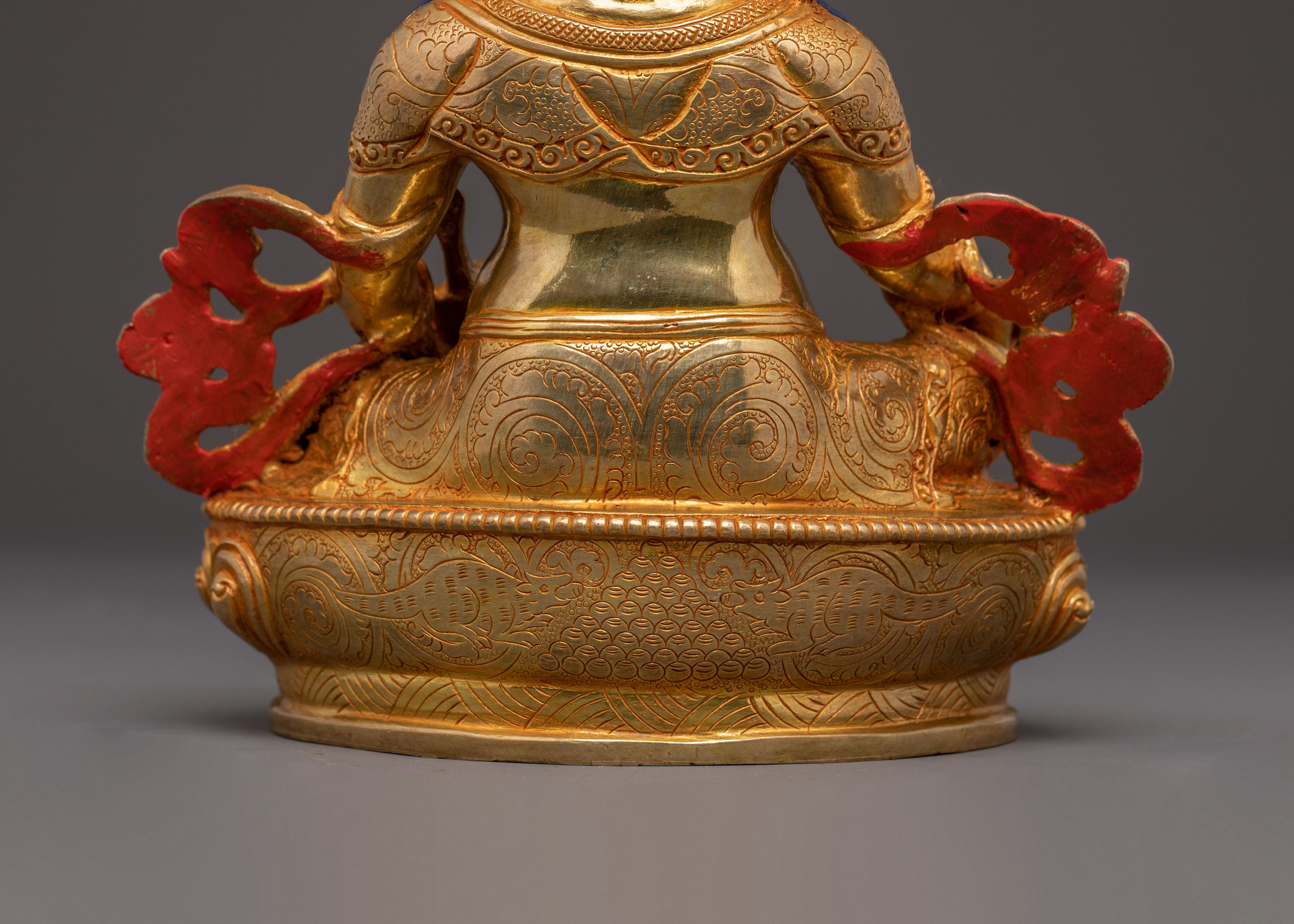 Handcrafted Dzambhala Spiritual Statue – 24K Gold Gilded Art