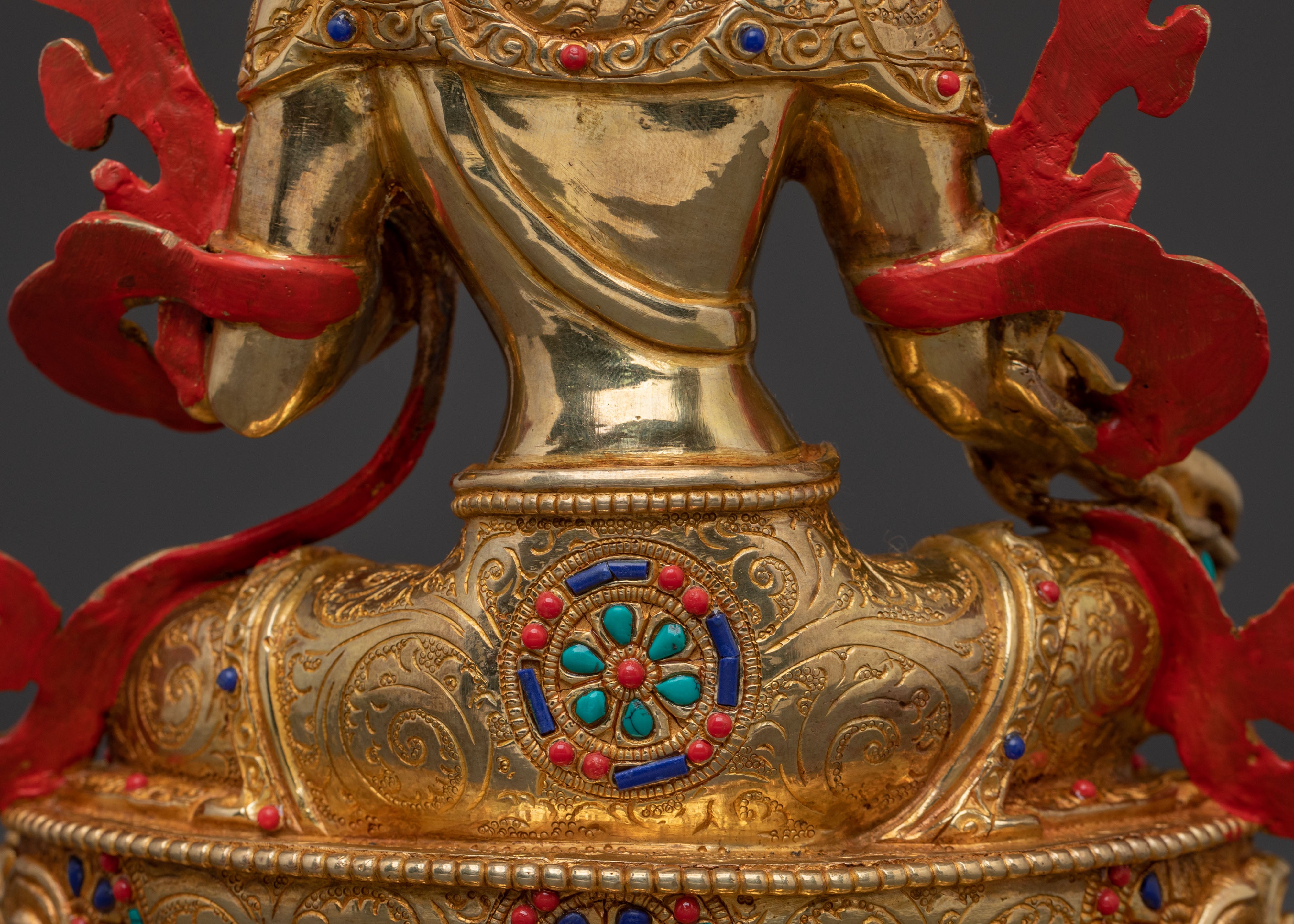 Guardian Green Tara 24K Gold Gilded Sculpture