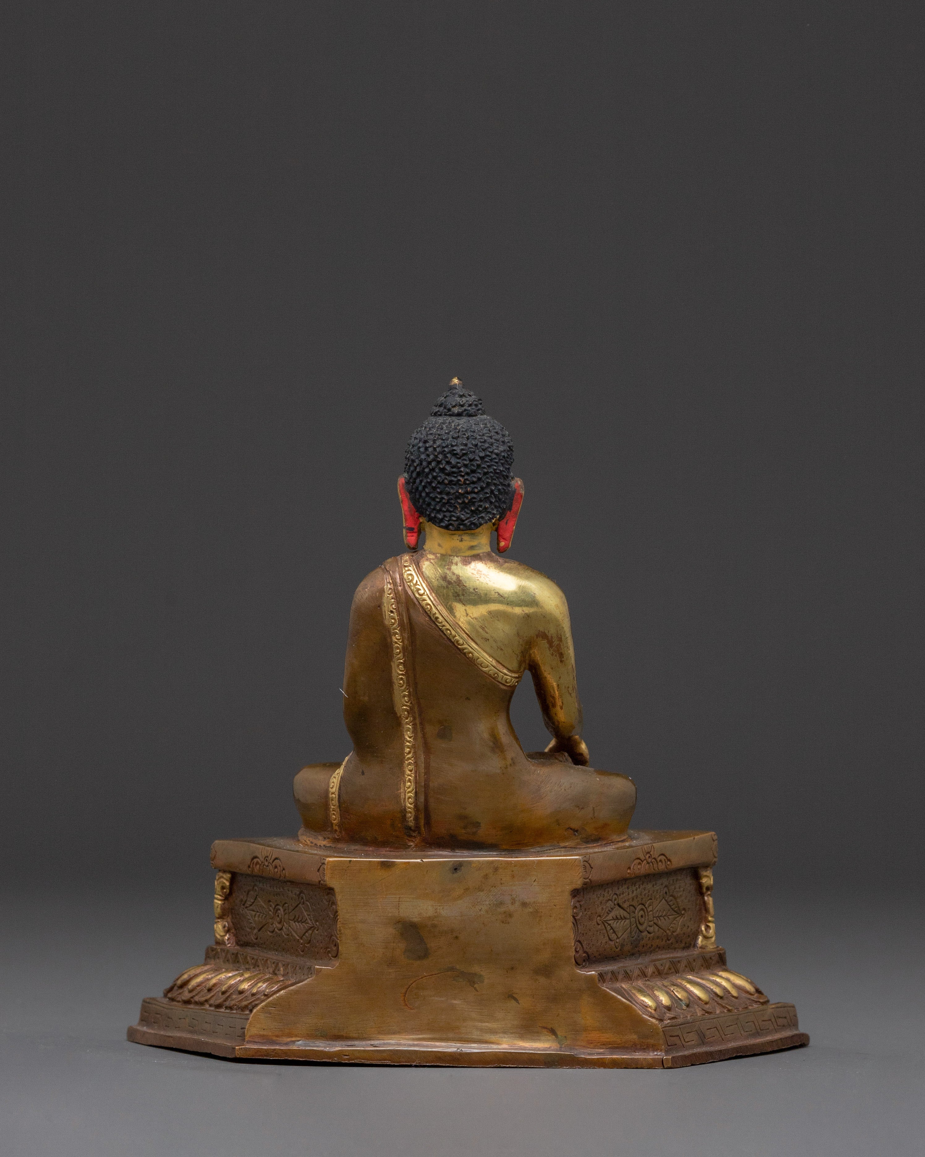 Divine Shakyamuni Buddha Statue: Half Gold Home Decor