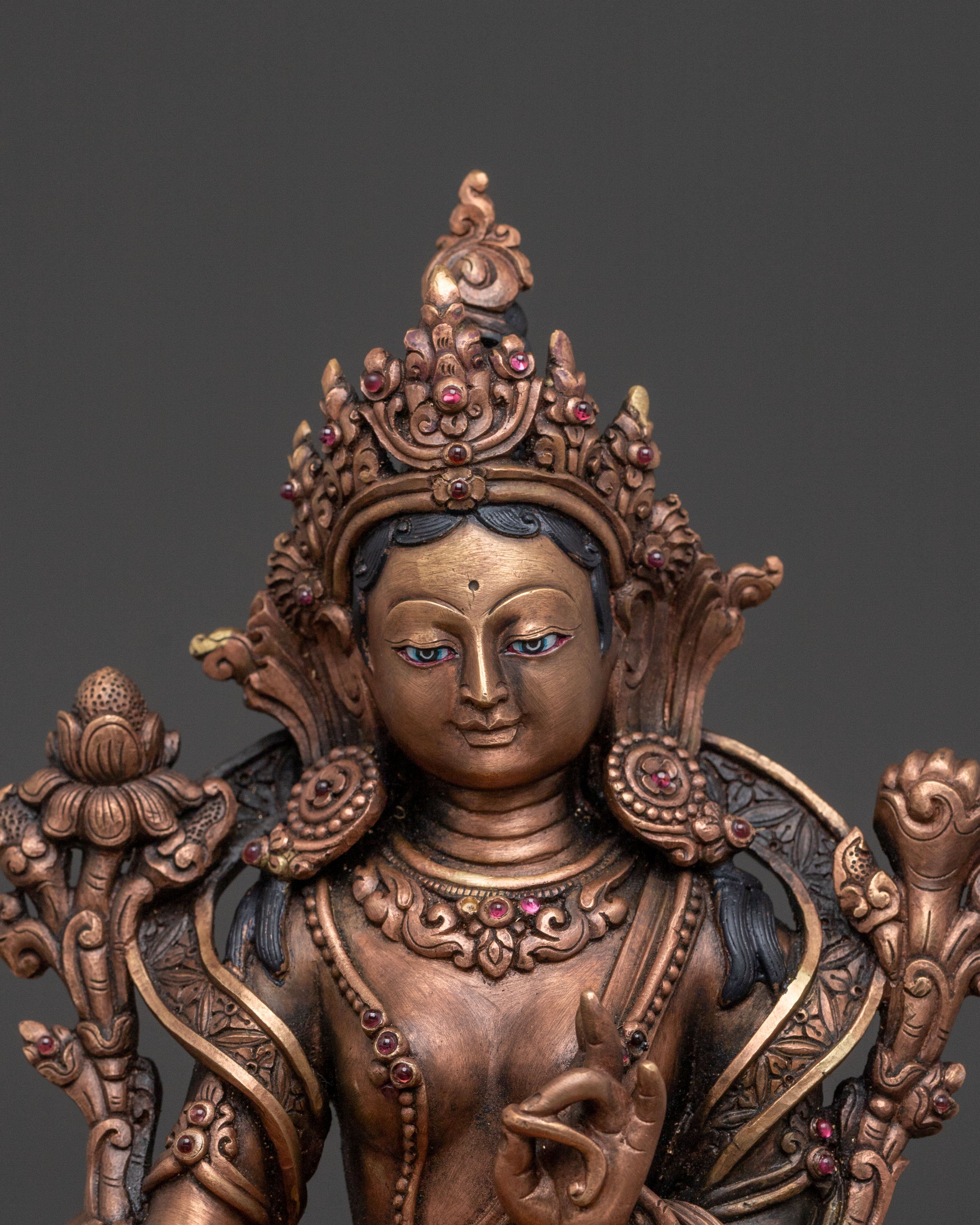 Handcrafted Green Tara Divine Statue | Mother Figure