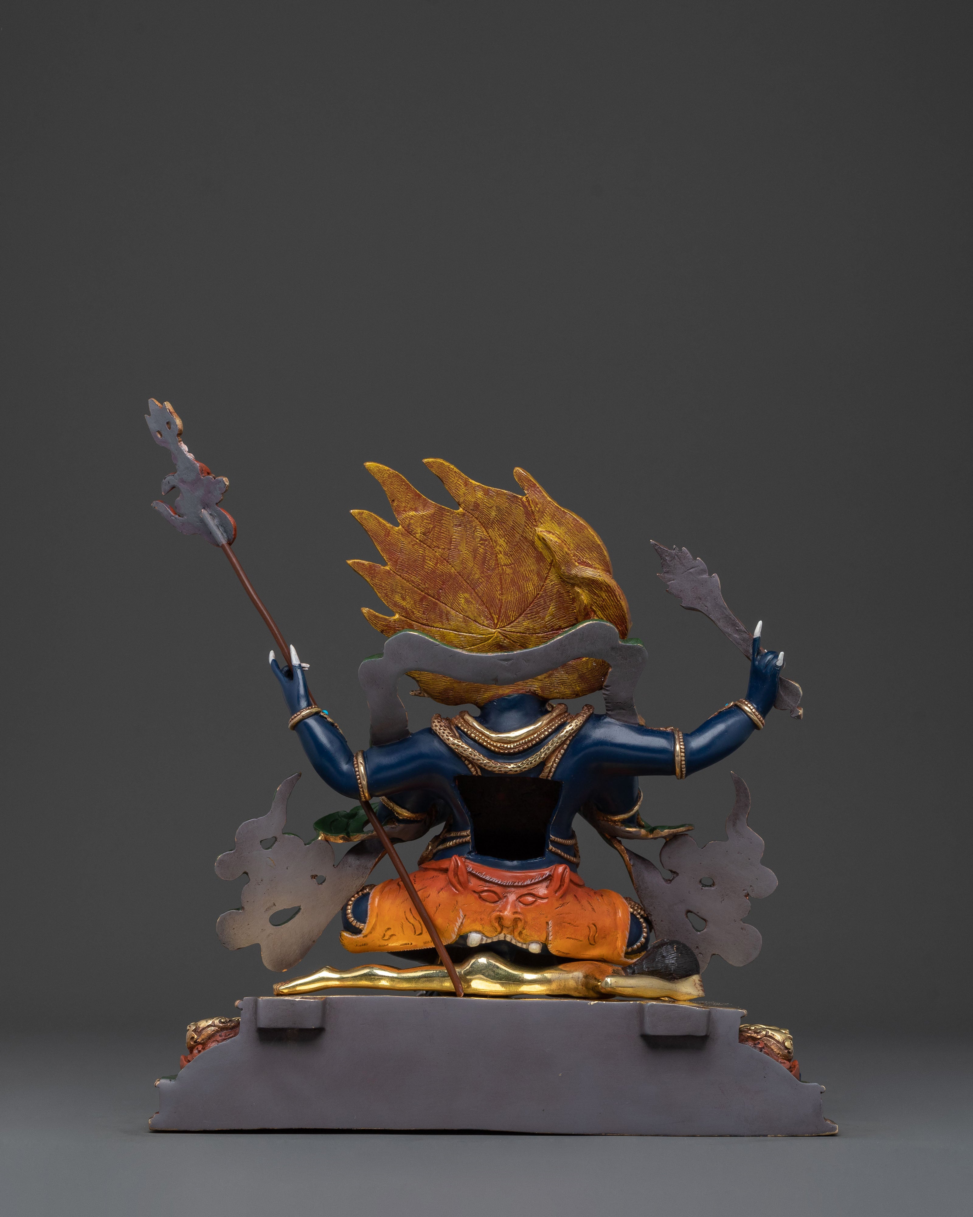 Four Armed Mahakala Sculpture | Protector Deity