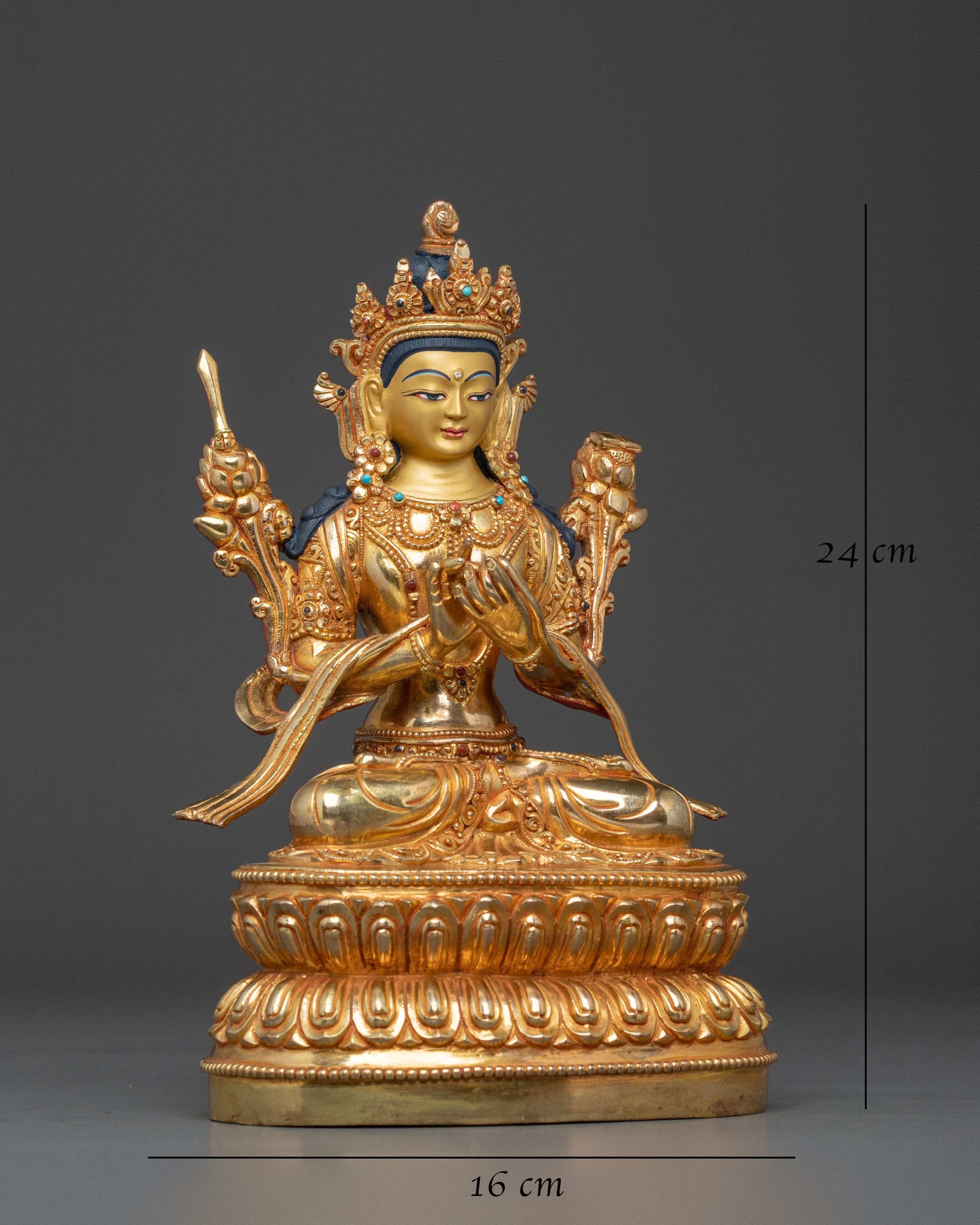 Tikshna Manjushri Handcrafted Statue: Wisdom Deity
