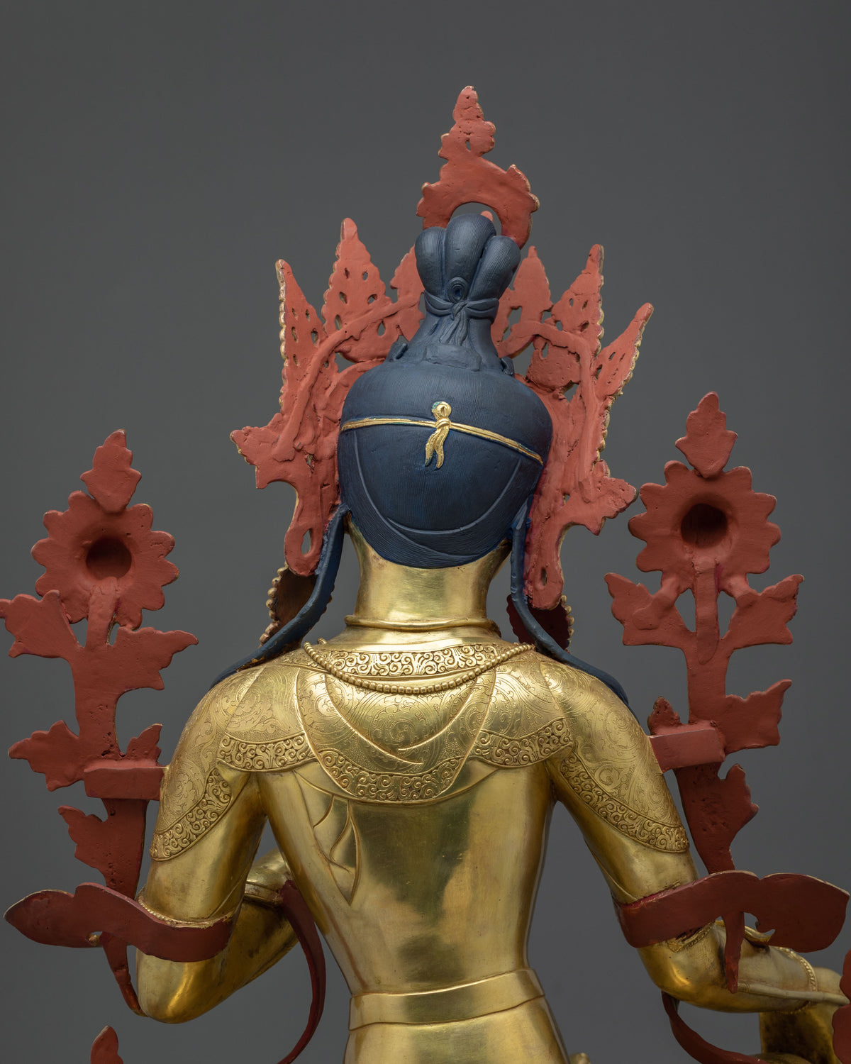 Handmade Green Tara Copper Sculpture | Buddhist Protector