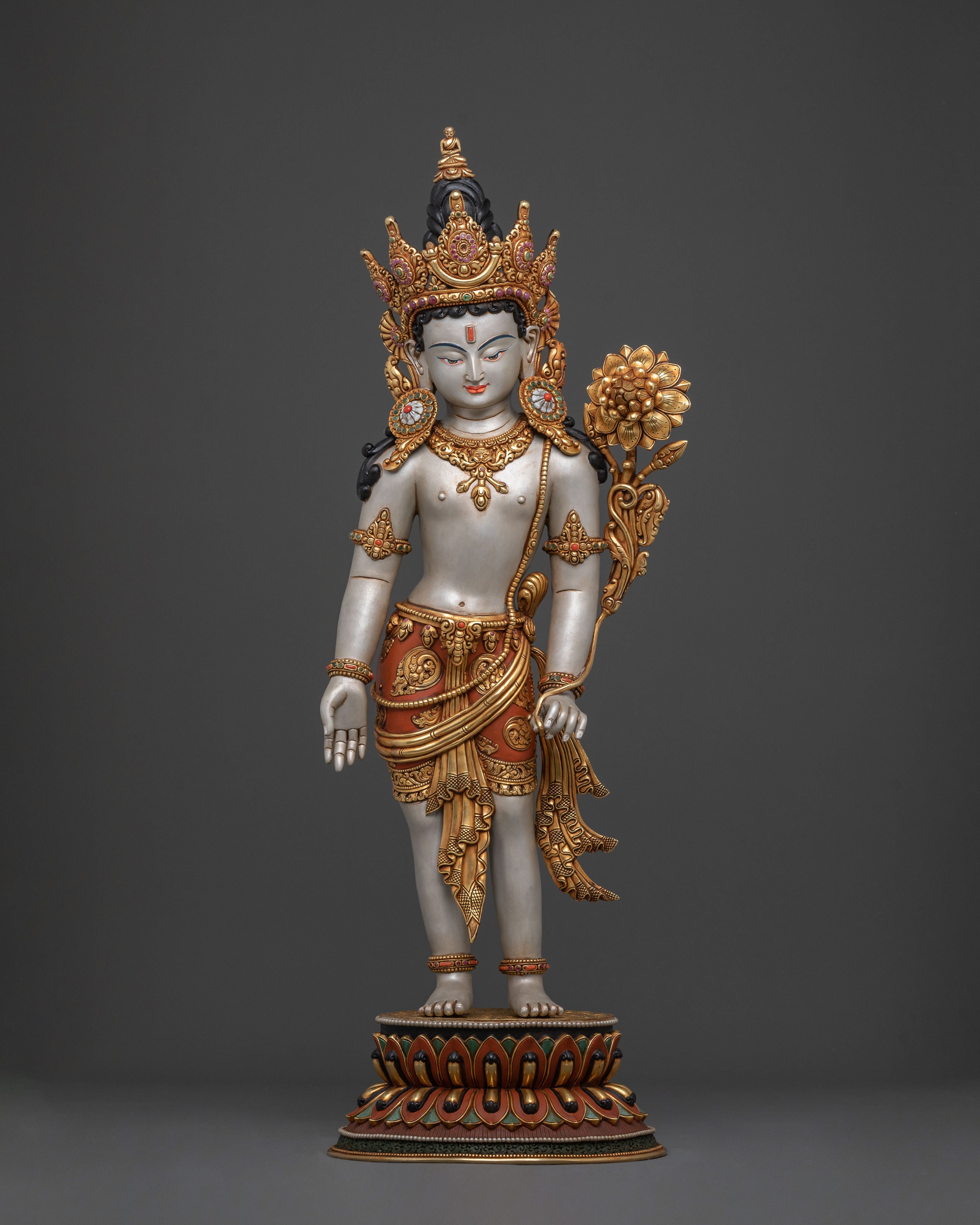 Lokeshwor Bodhisattva Sculpture | Meditation Altar Decor