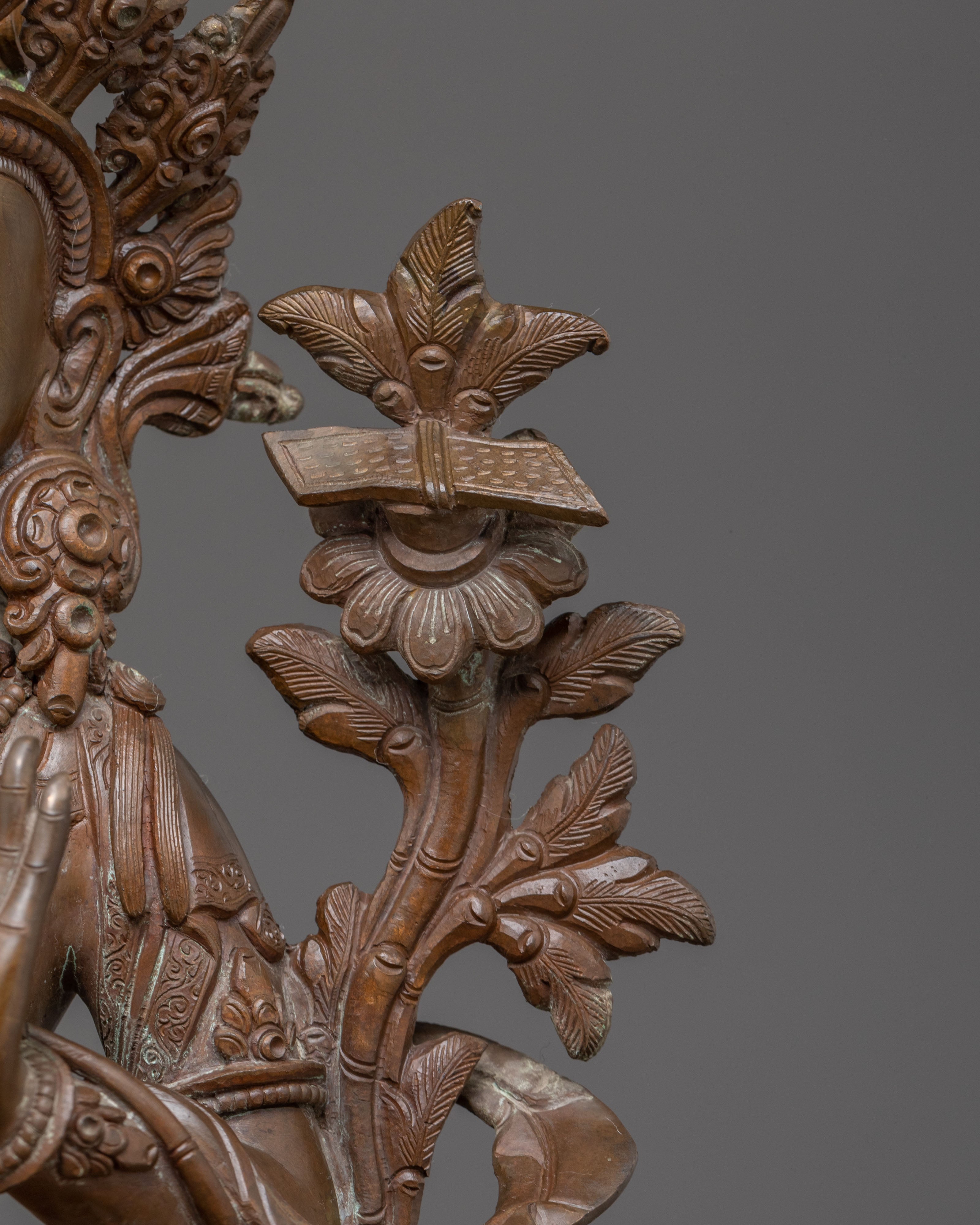 Handmade Tibetan Manjushri Bodhisattva Statue