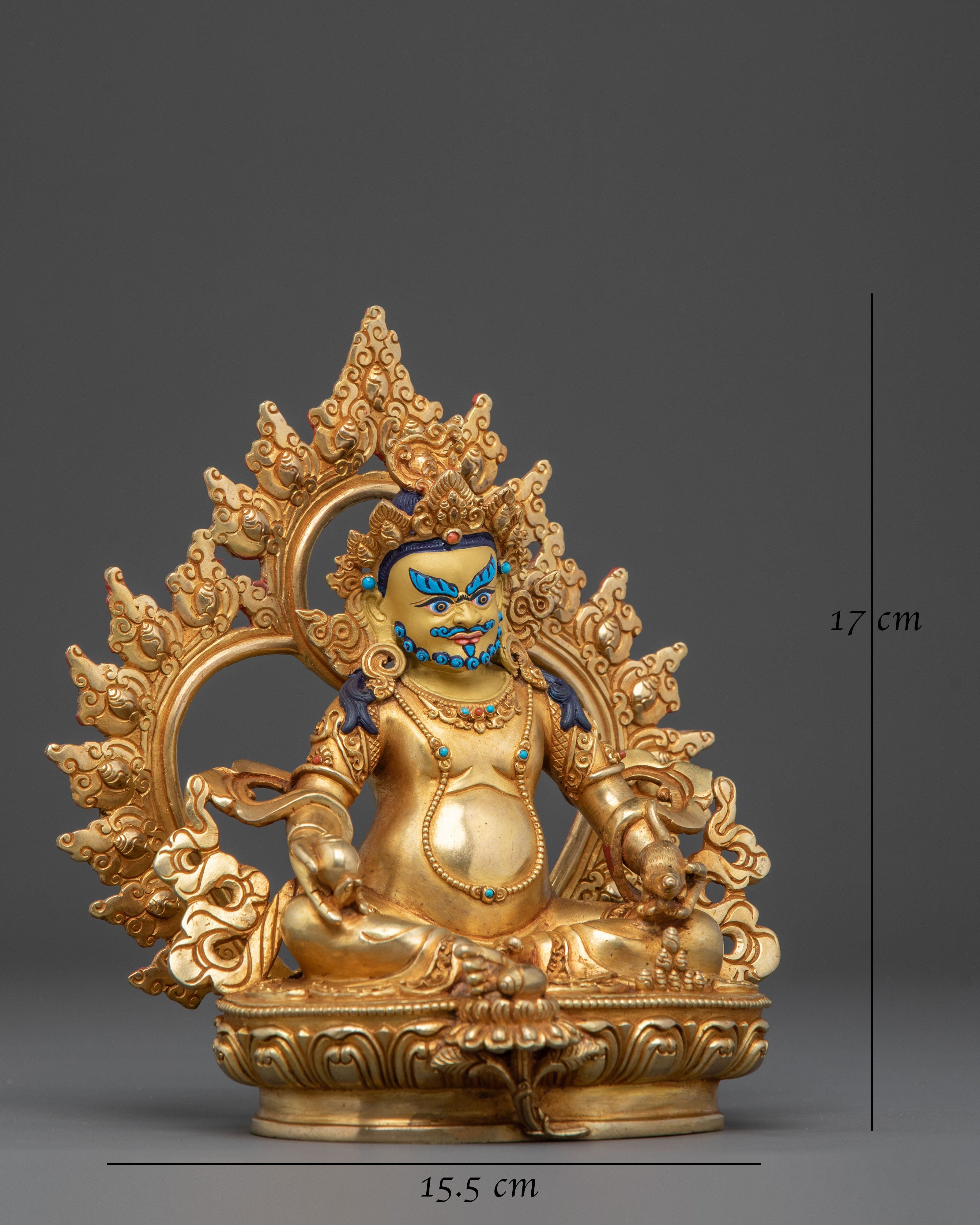 Guardians of Wealth and Prosperity Dzambhala | 24K Gold Gilded Sculpture