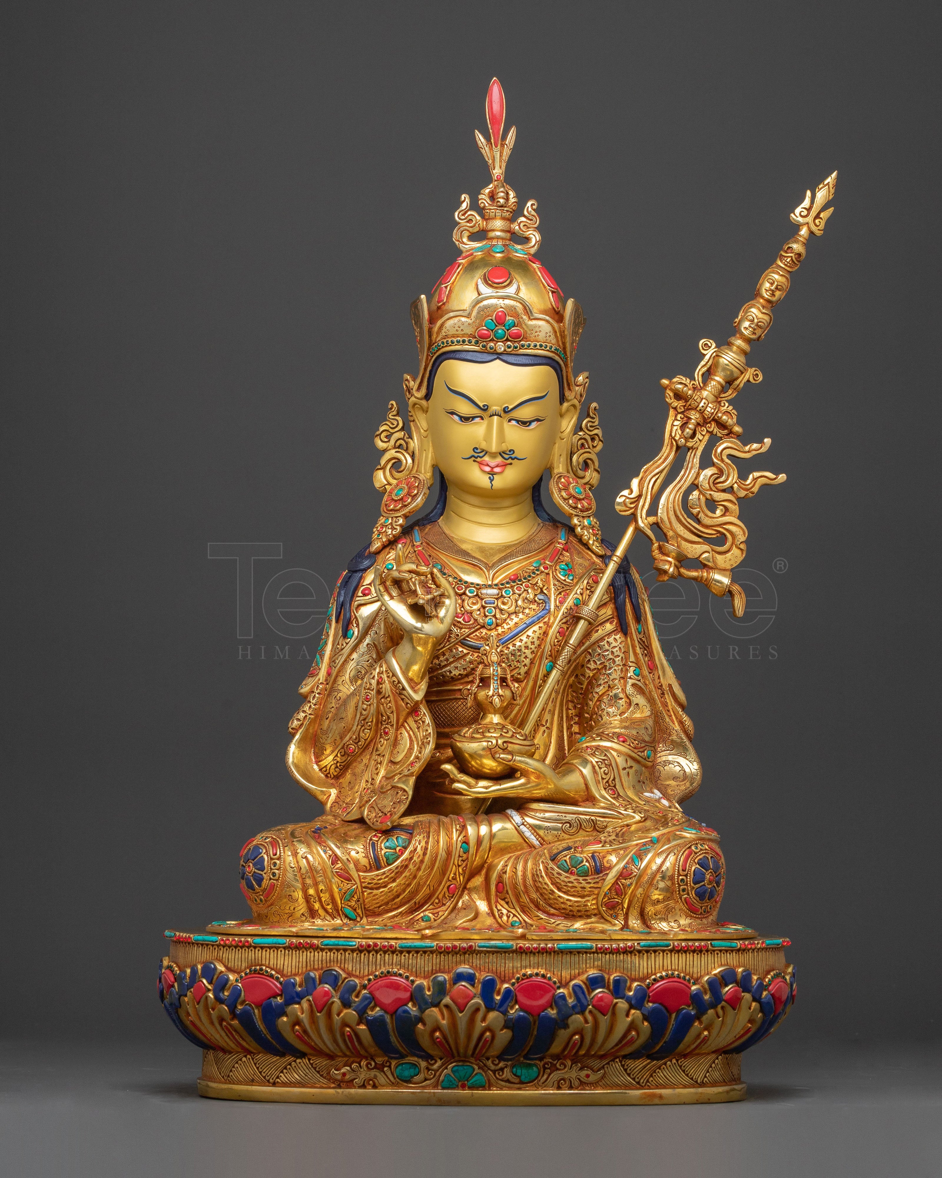 Tsokye Dorje Blessing Figurine | Hand-Gilded Copper Statue