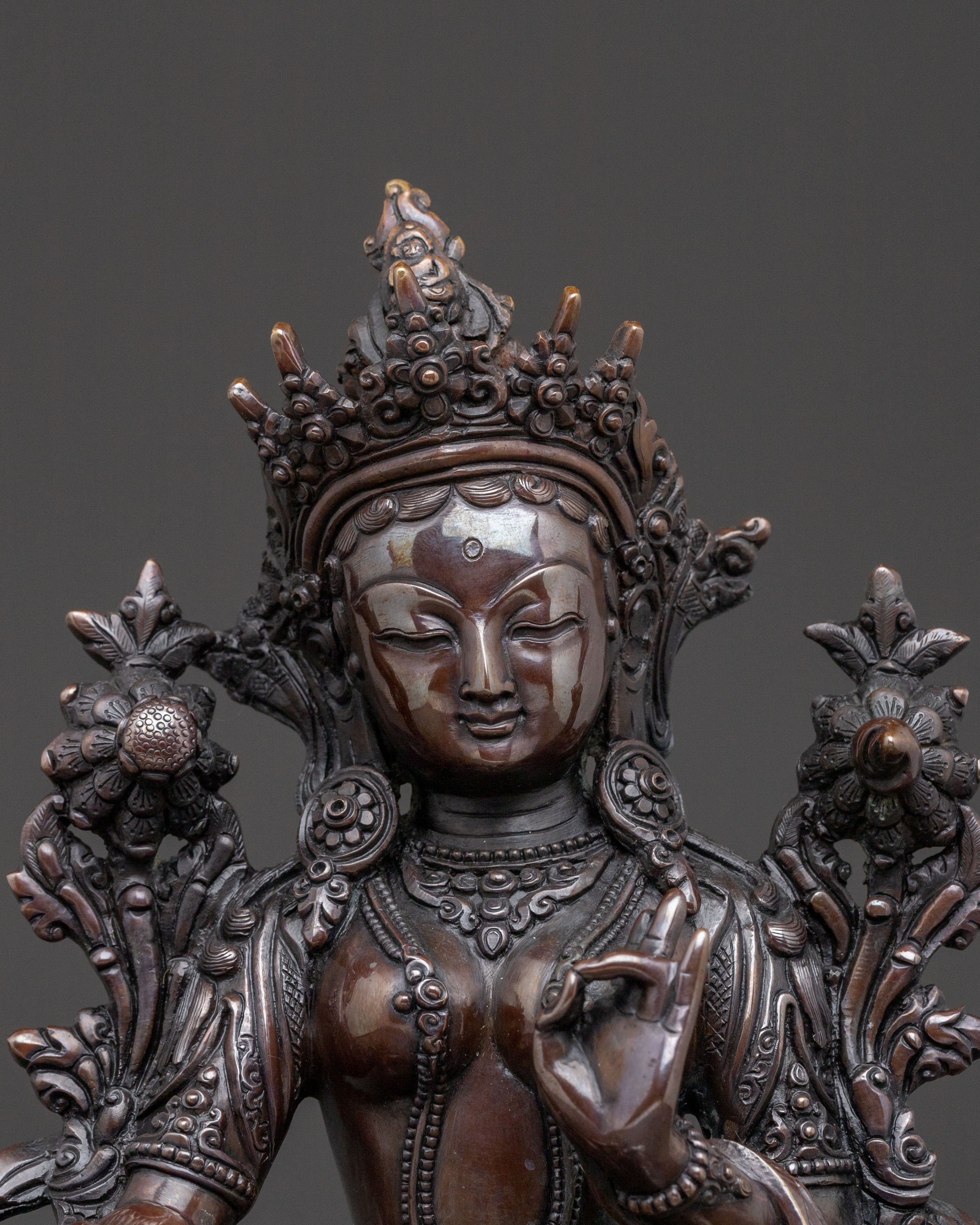 Golden Green Tara Statue: Mother of Liberation