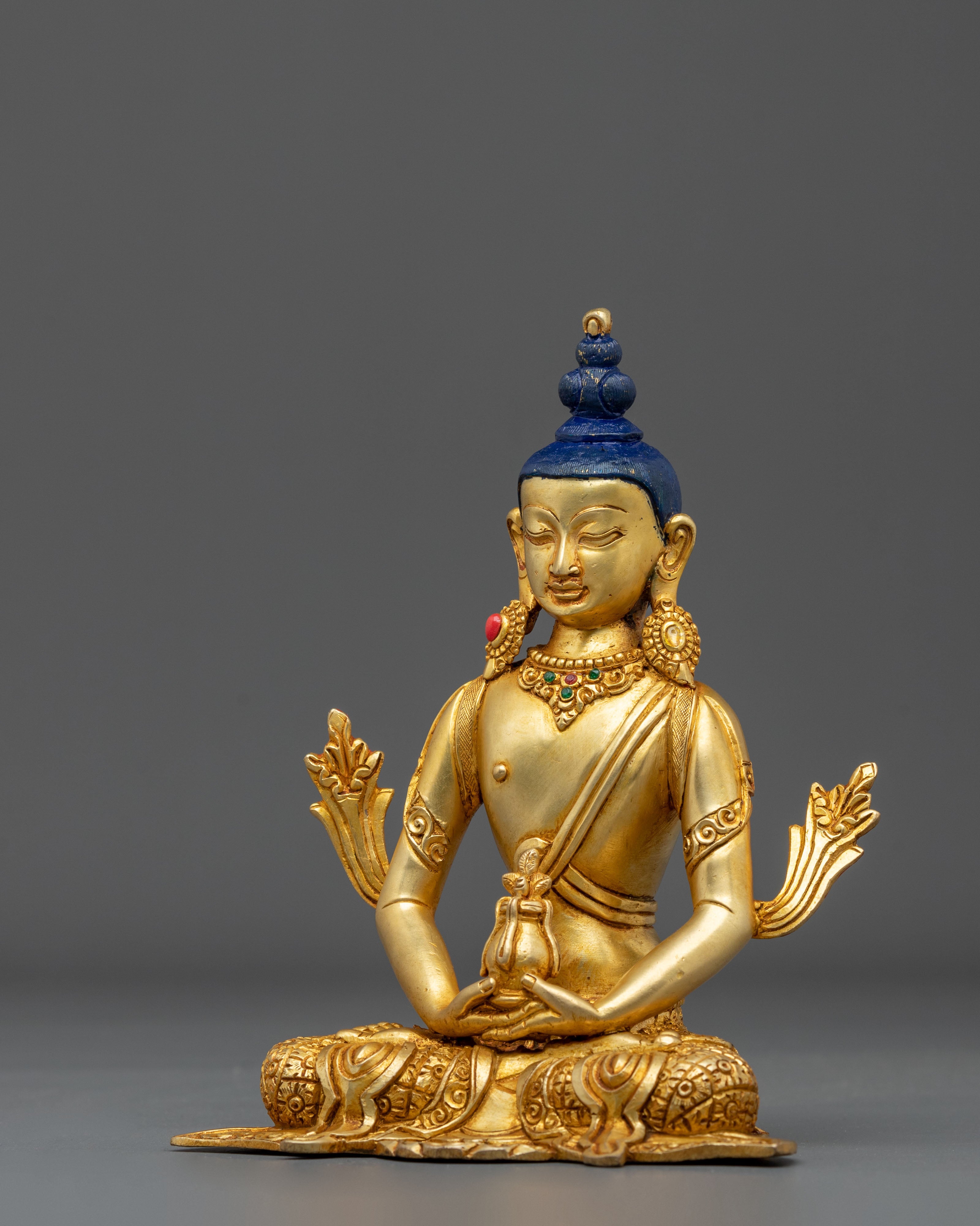 Six Bodhisattva Meditation Statue Set | 24K Gold Gilded Copper Sculptures