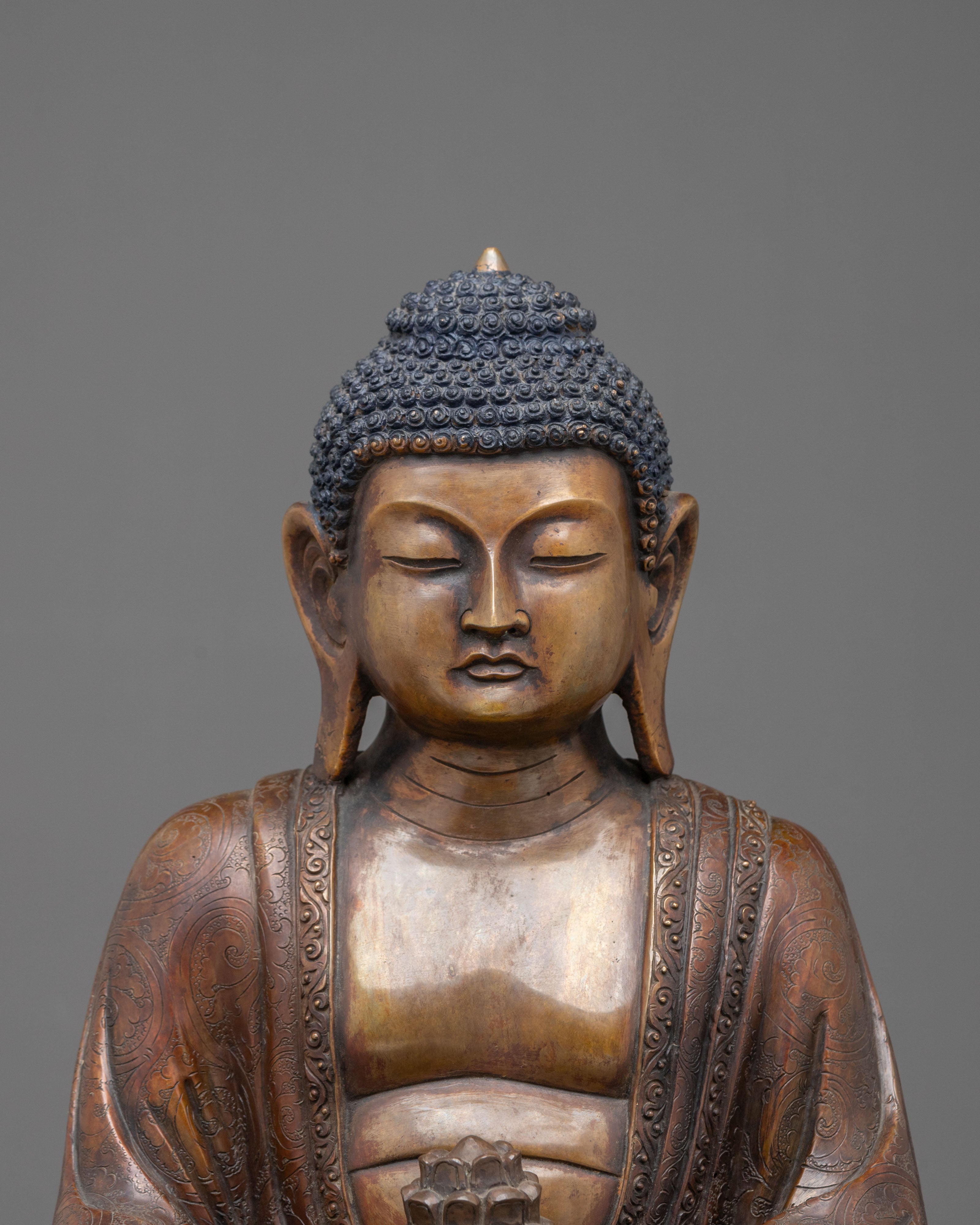 Siddhartha Gautama Handmade Statue | Oxidized Copper Sculpture