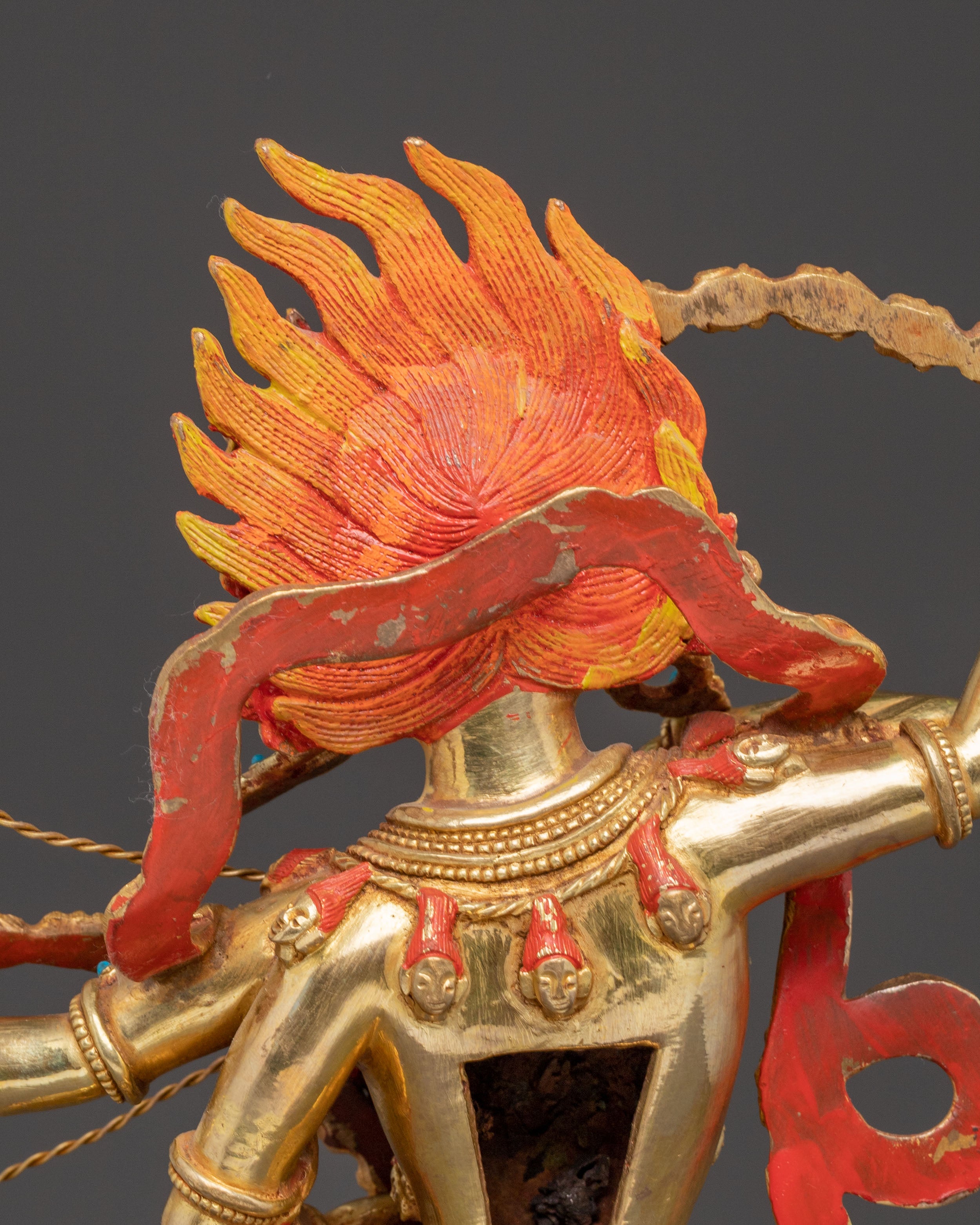 Golden Kurukulla Handmade Statue | Tibetan Buddhist Figurine