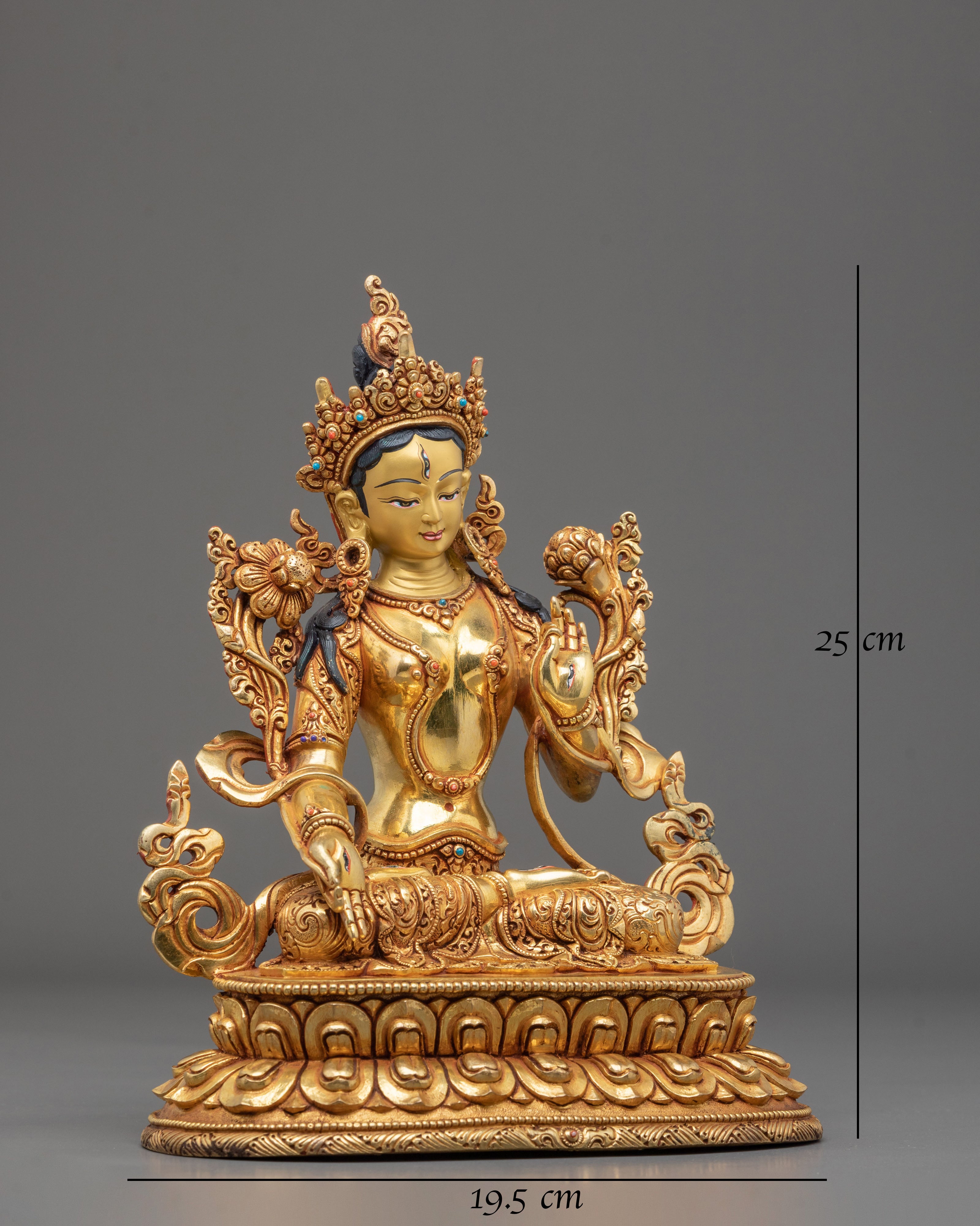White Tara Tibetan Figurine | Buddhist Goddess