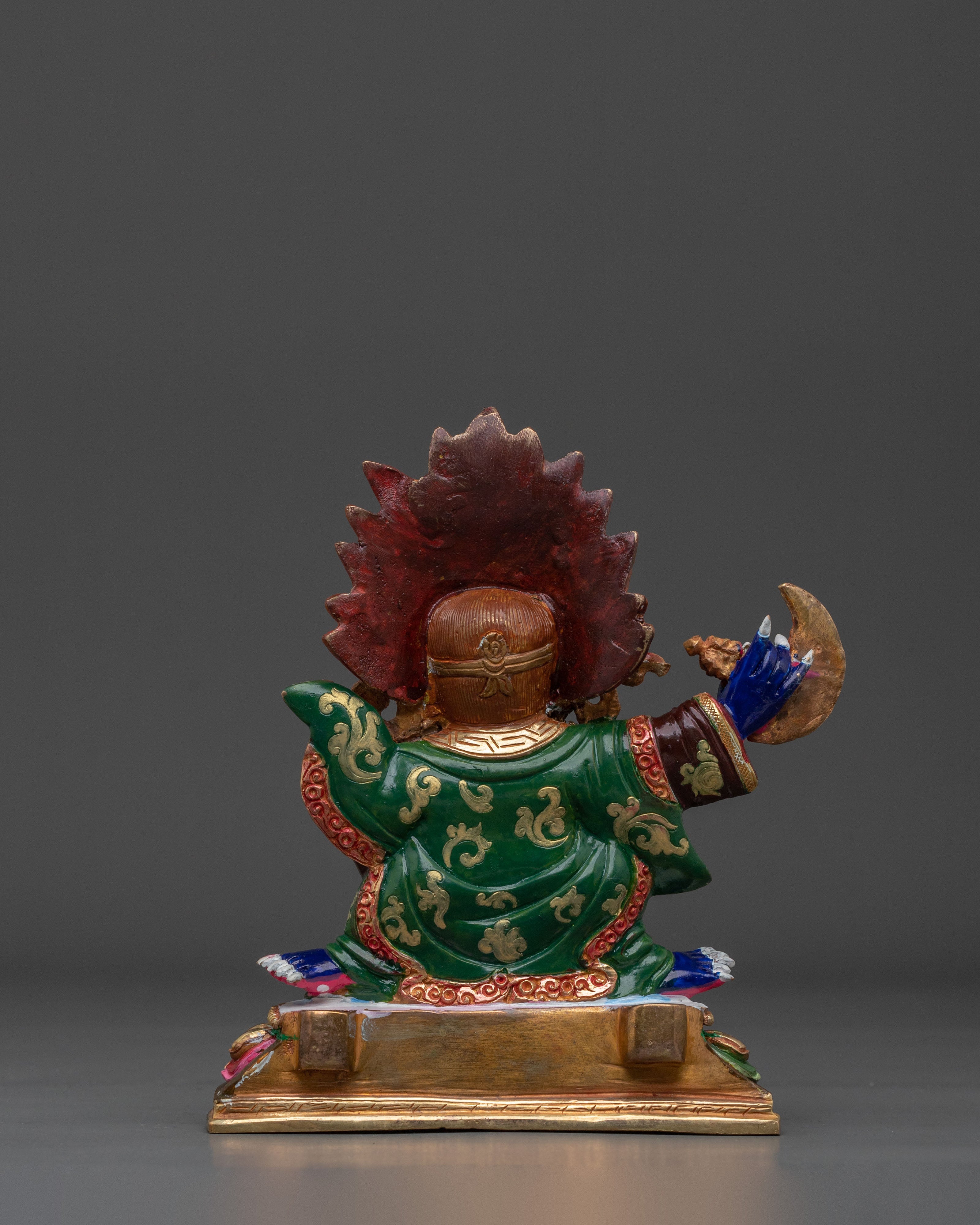 Traditional Mahakala Bernakchen Sculpture | Wrathful Dharma Protector