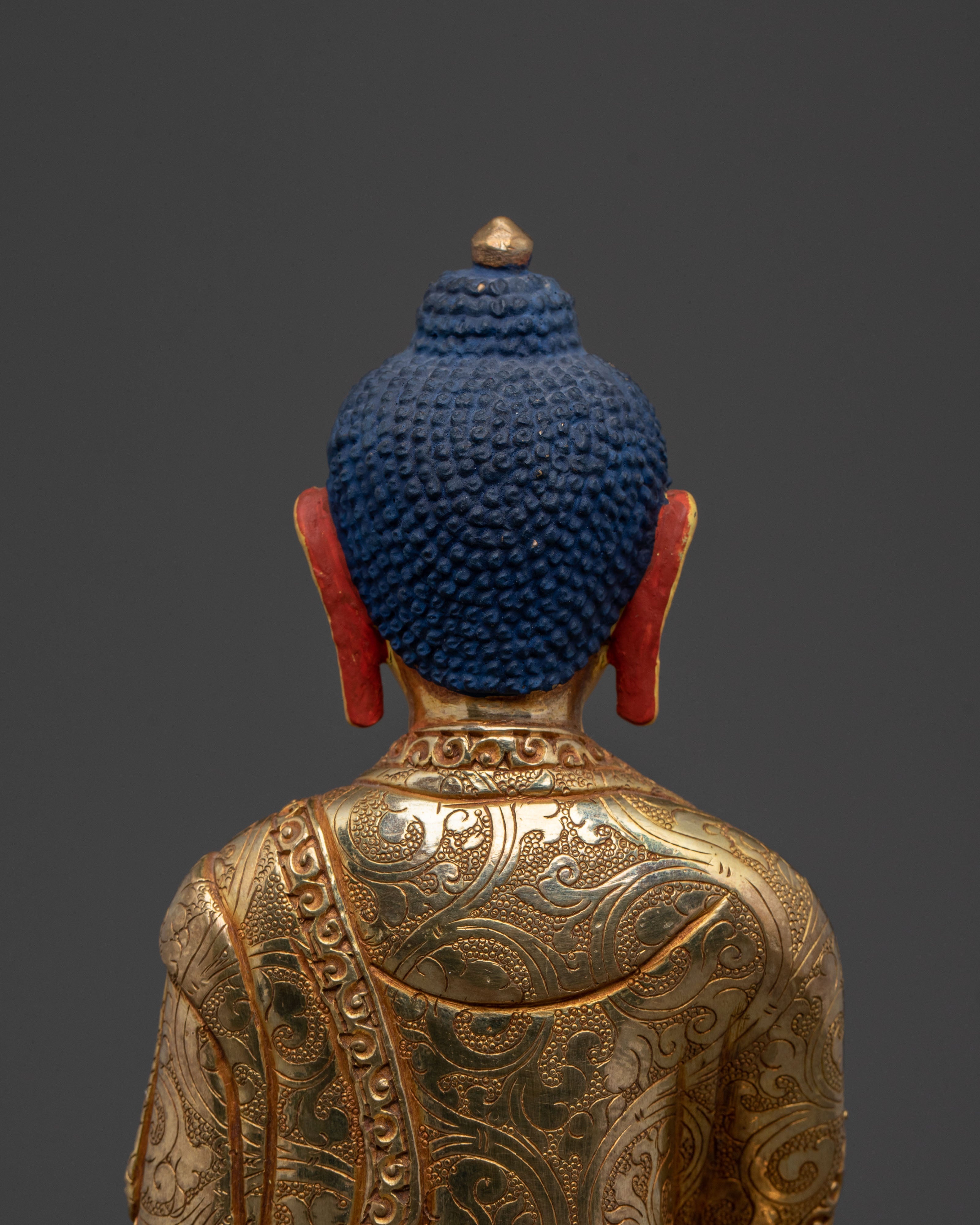Amitabha Buddha Figurine | 24K Gold Gilded Icon