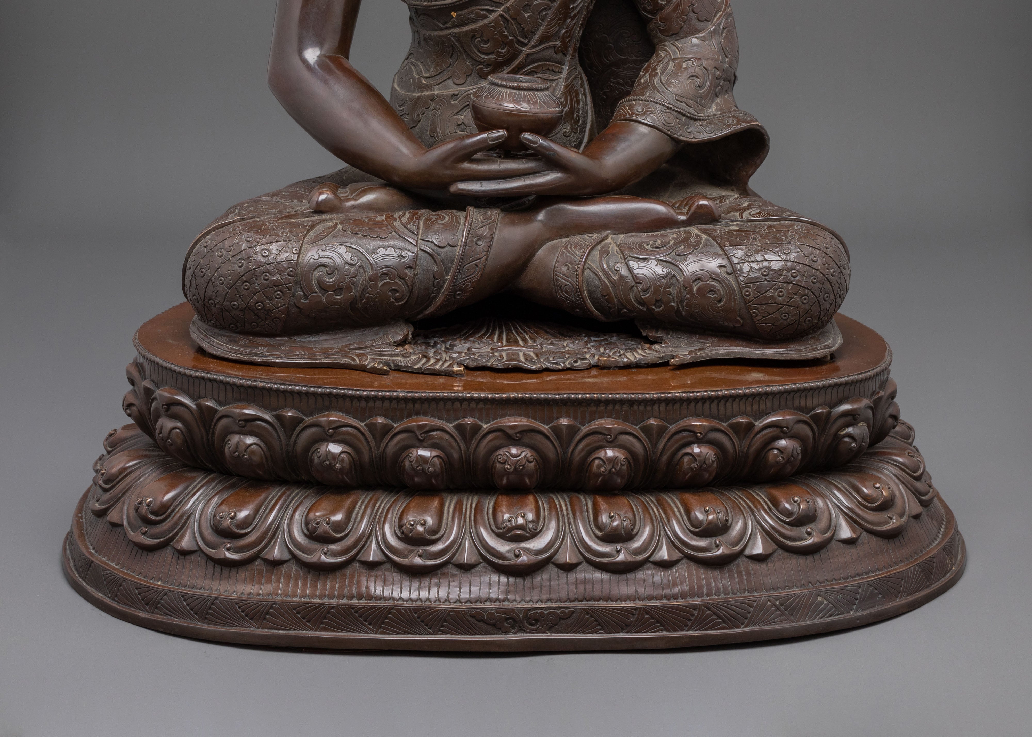 Amitabha Buddha Figurine | Oxidized Copper Statue