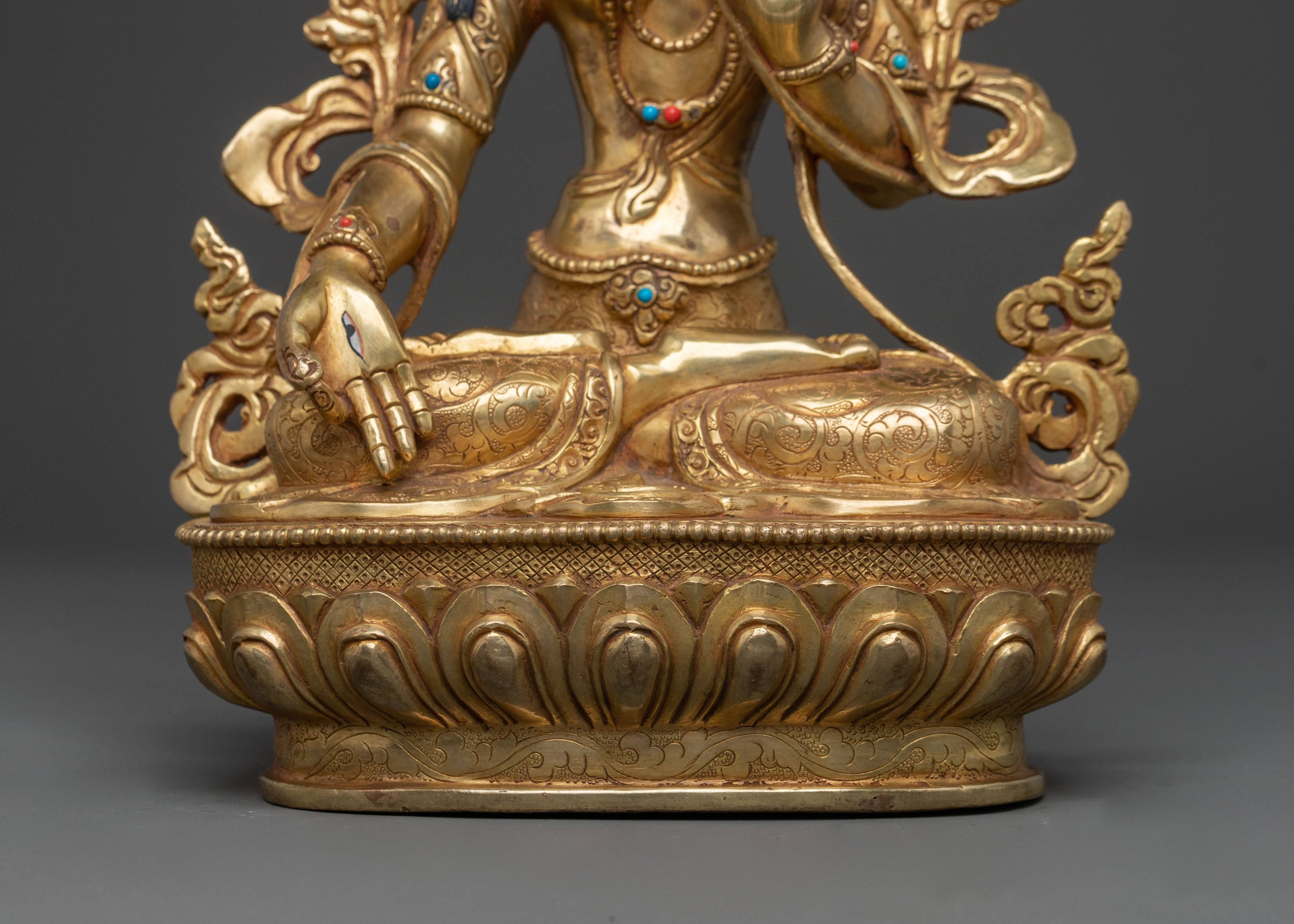 Handcrafted White Tara Statue | Spiritual Figurine
