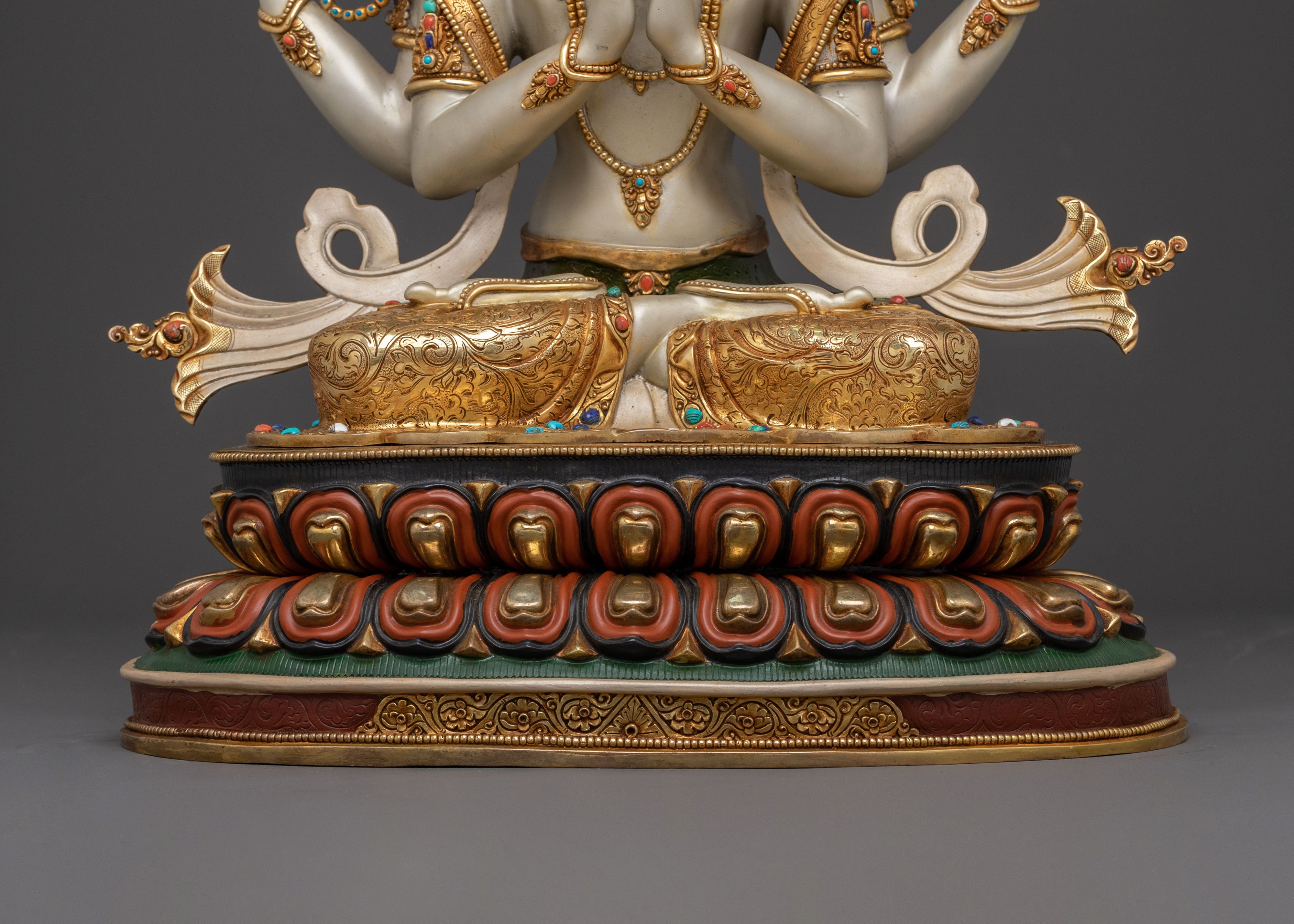 Chenrezig 24K Gold Gilded Icon of Compassion