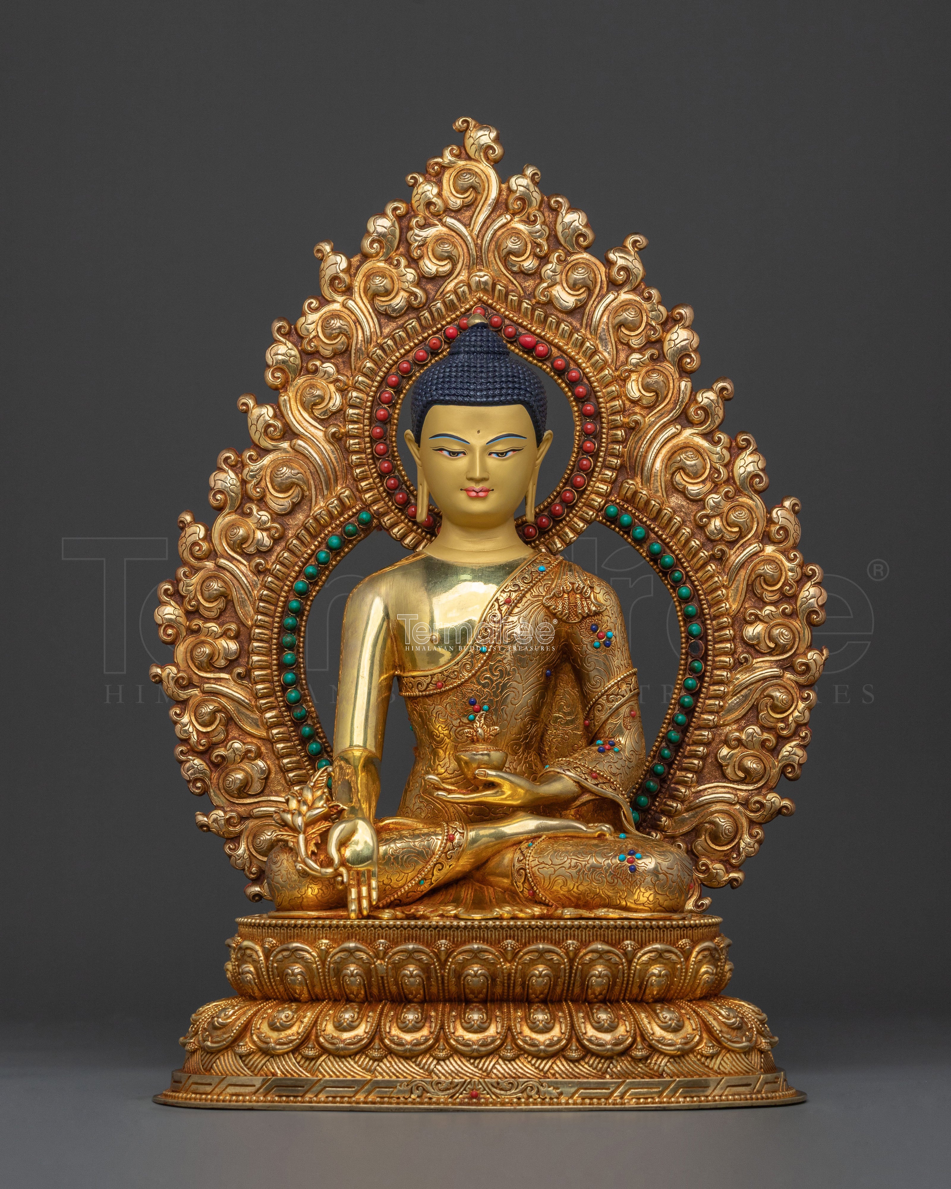 Lord of Lapis Lazuli Medicine Buddha | 24K Gold Gilded