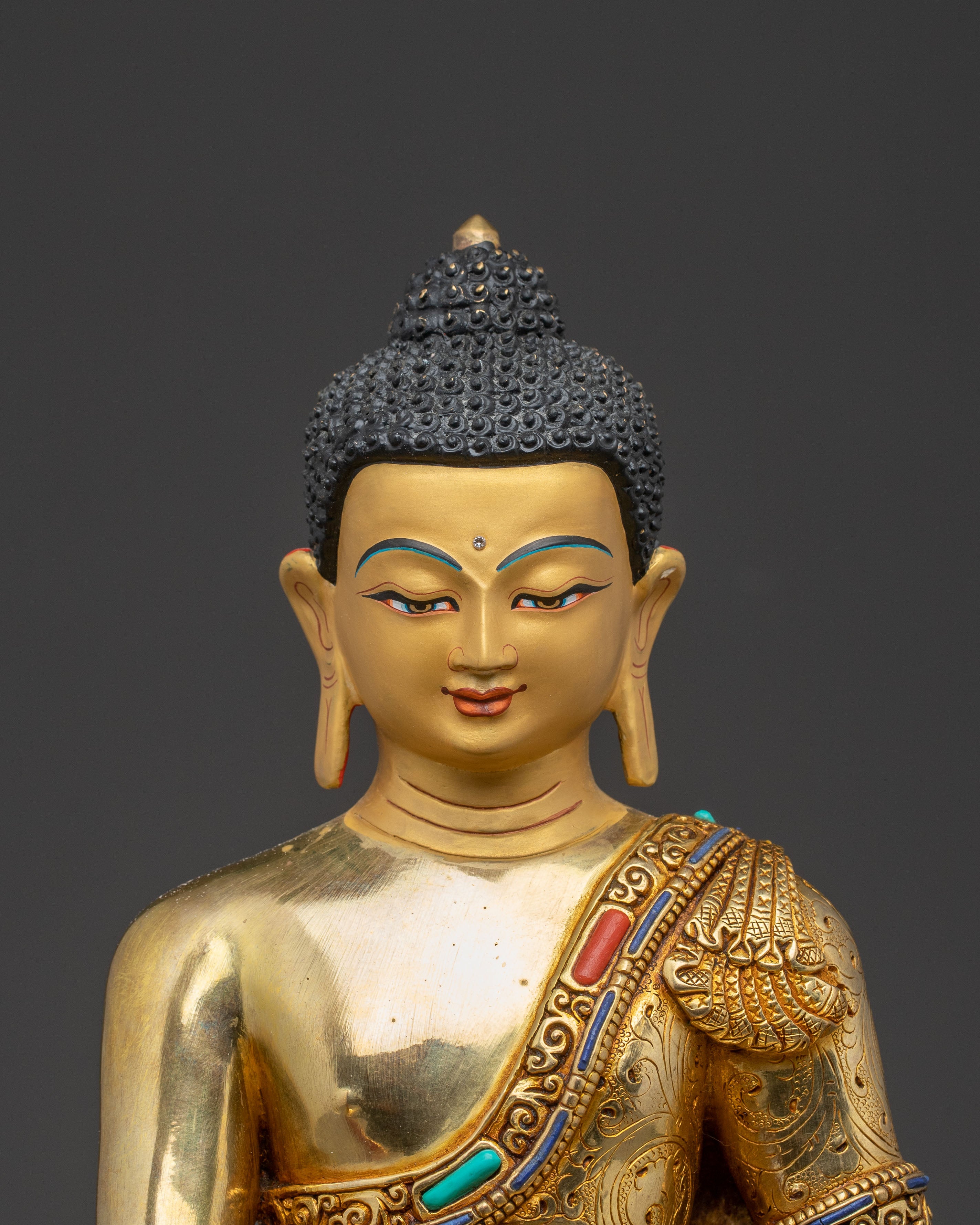The Buddhist Healing Statue of Medicine Buddha | Nepali Handmade Icon