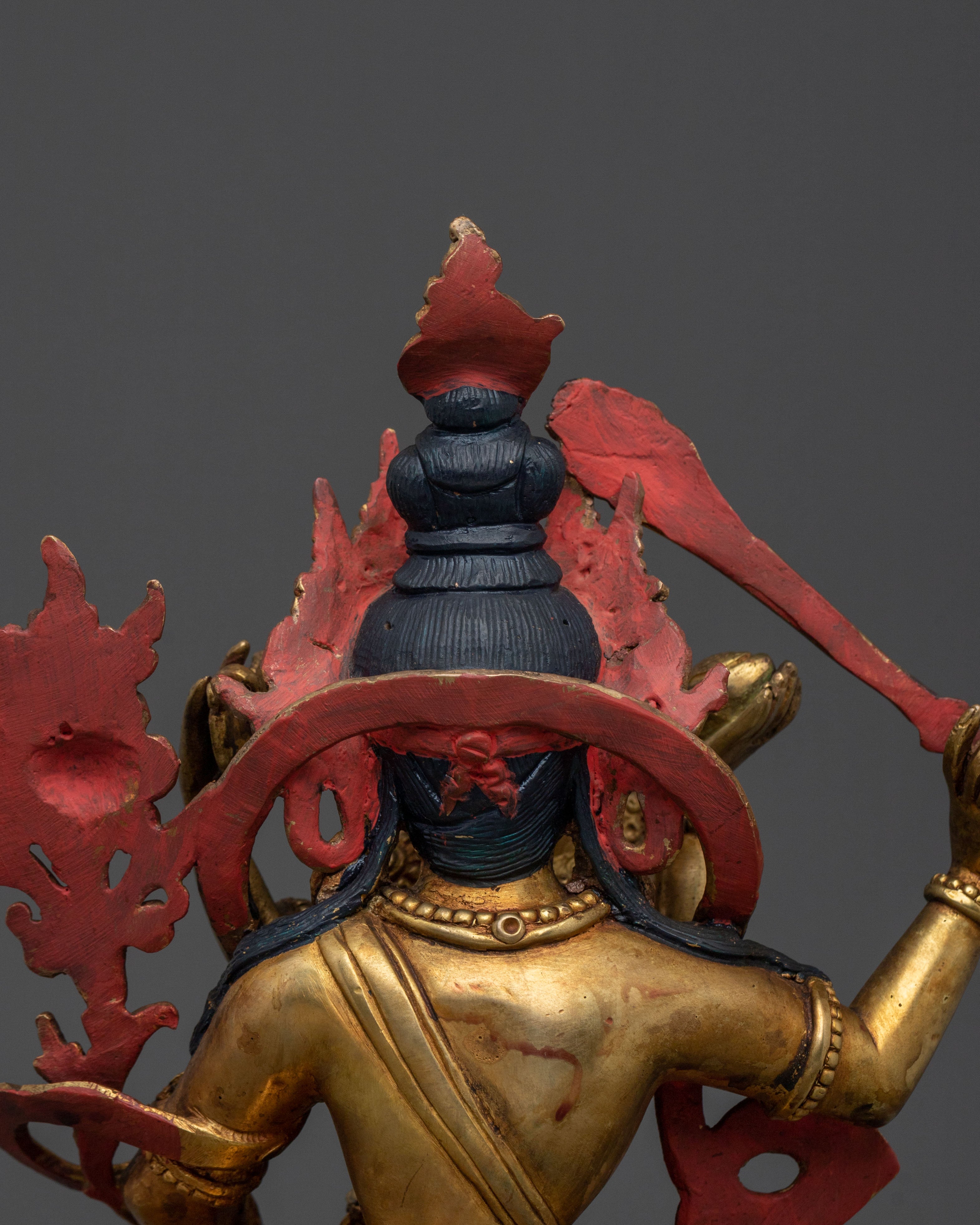 Wisdom Bodhisattva Manjushri Golden Sculpture
